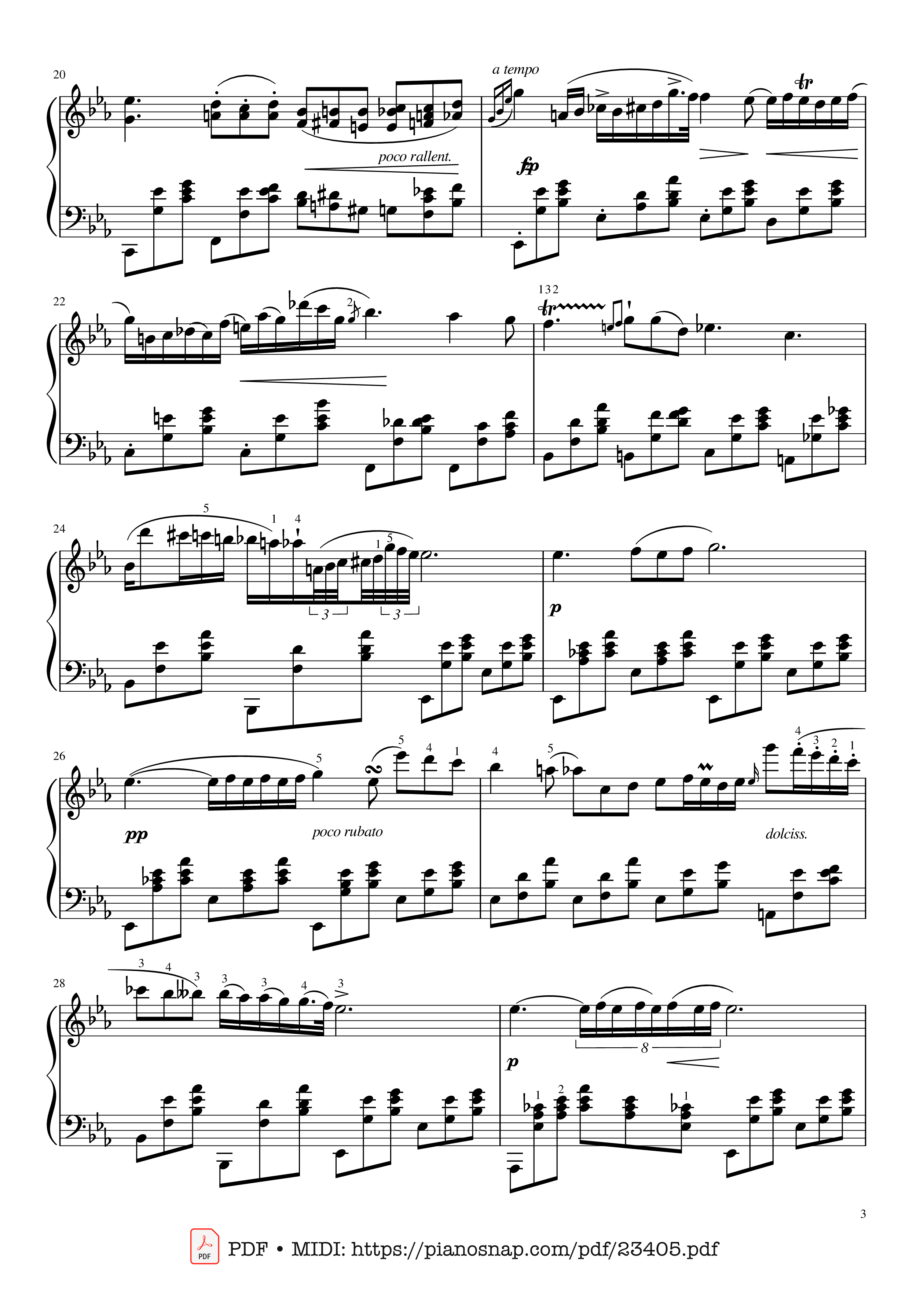 Page 3 of Sheet music PDF Nocturne Op.9 No.2 Sheet Piano - Chopin