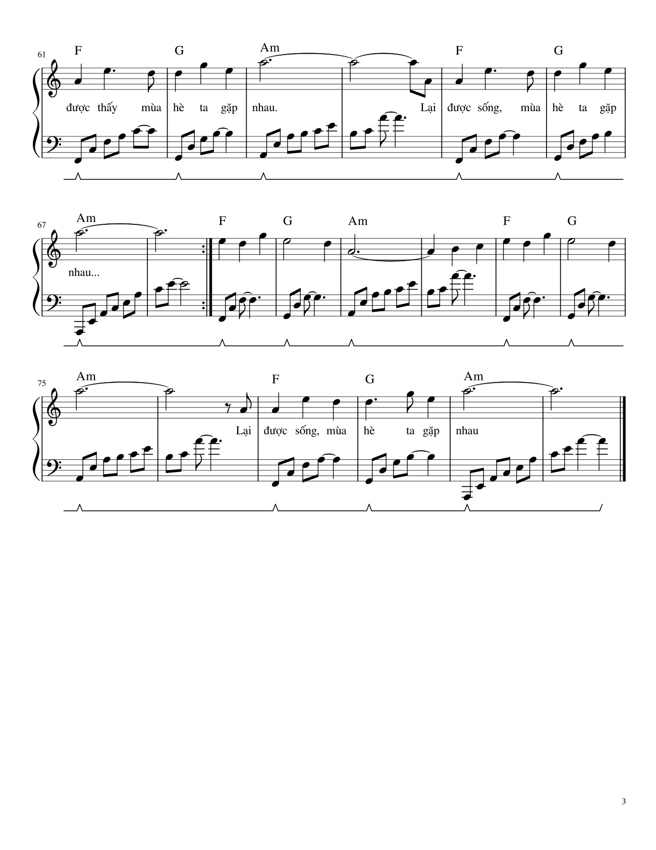 Page 3 of Sheet music PDF Nhắm Mắt Thấy Mùa Hè Sheet Piano - Nguyên Hà