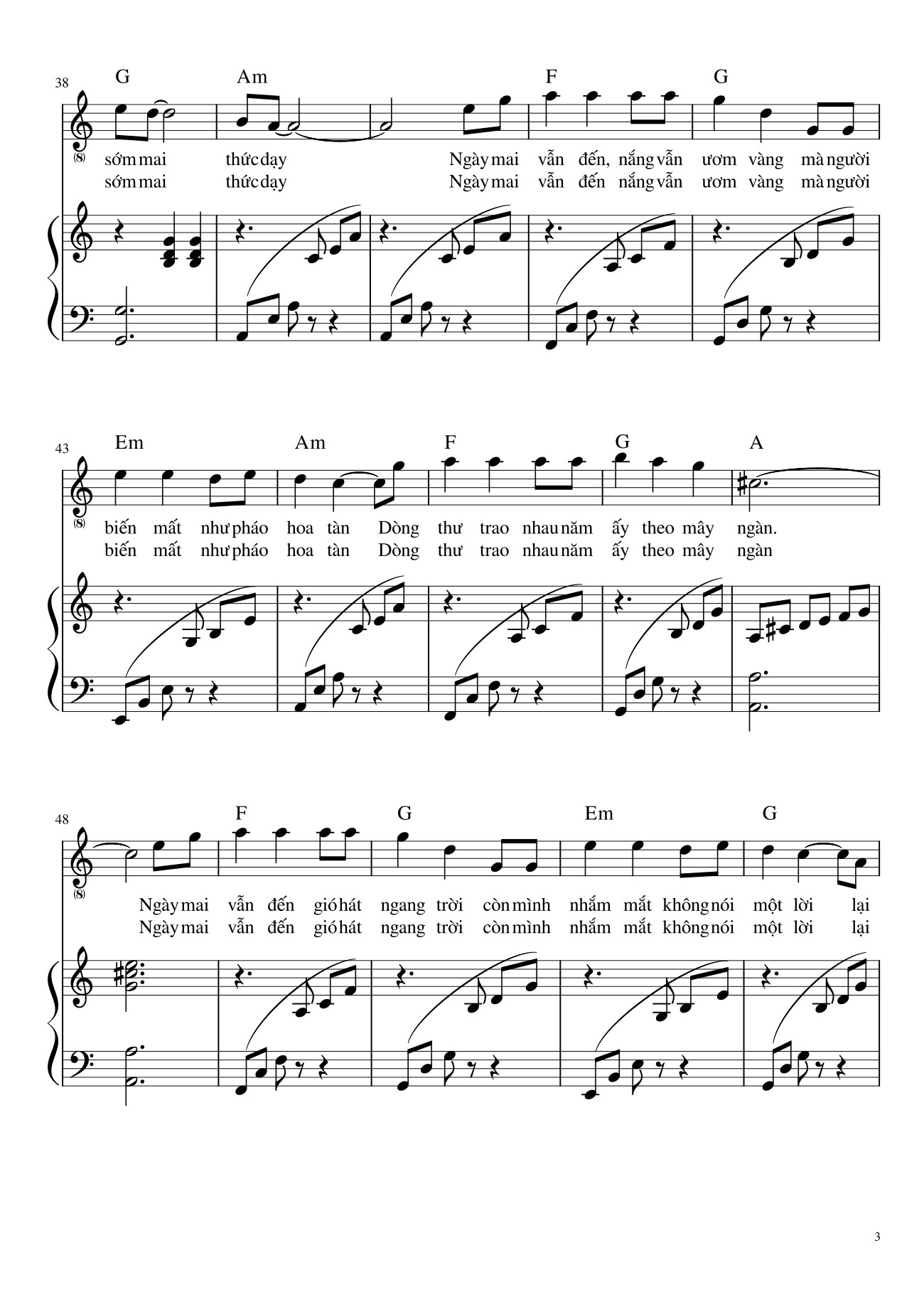 Page 3 of Sheet music PDF Nhắm Mắt Thấy Mùa Hè (đệm hát) - Nguyên Hà