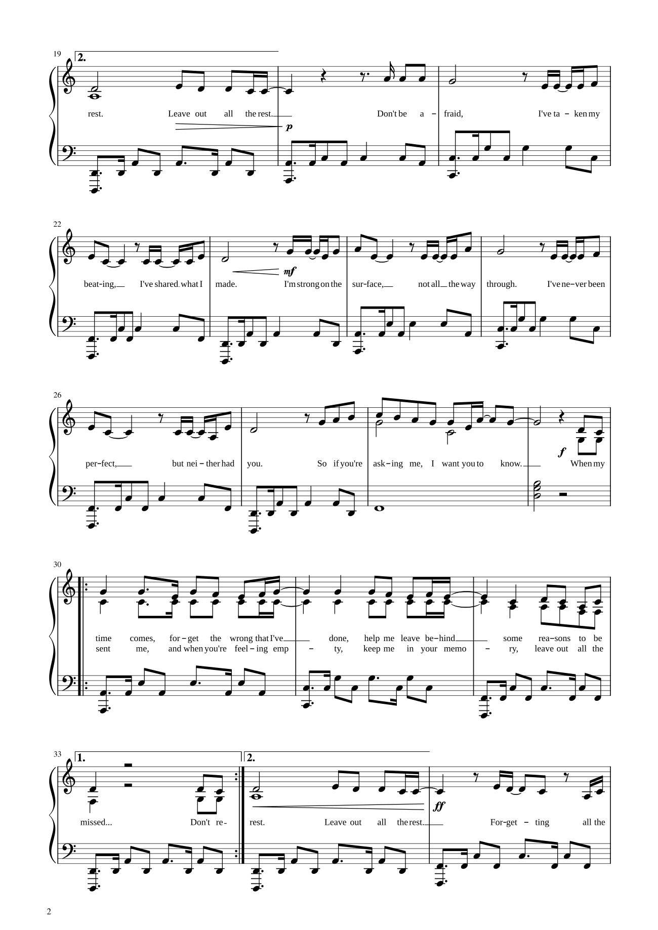 I dreamed I was missing You were so scared, Trang 2