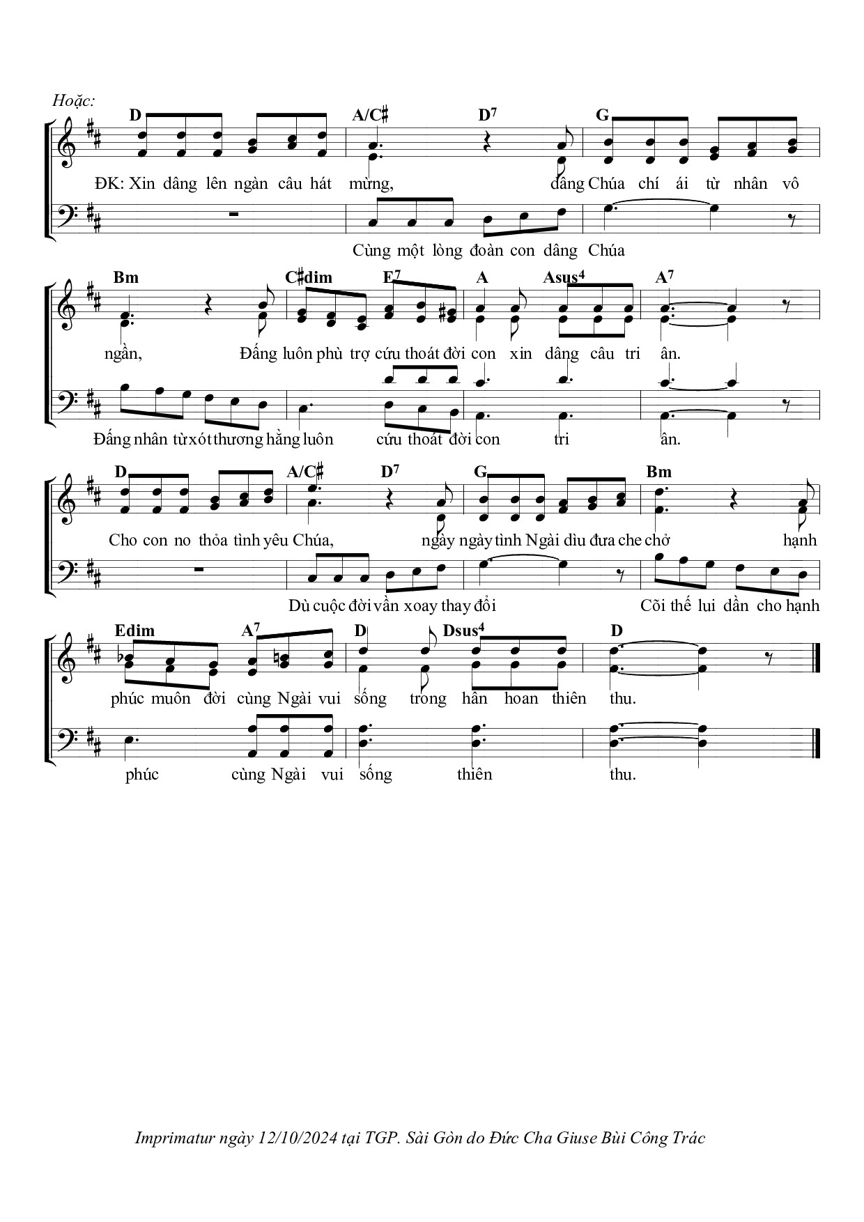 Page 2 of Sheet music PDF Câu Ca Cảm Mến 2 - Giang Tâm