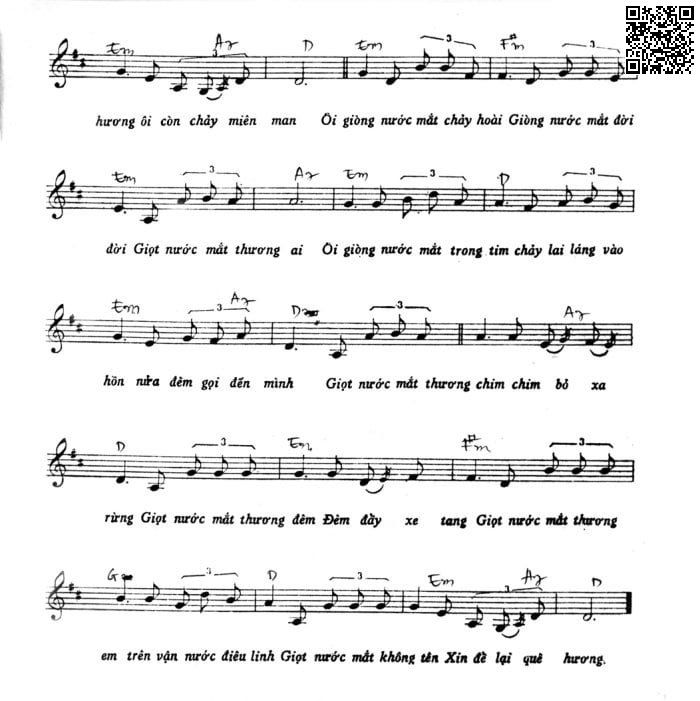 Page 2 of Sheet music PDF Giọt nước mắt cho quê hương - Trịnh Công Sơn