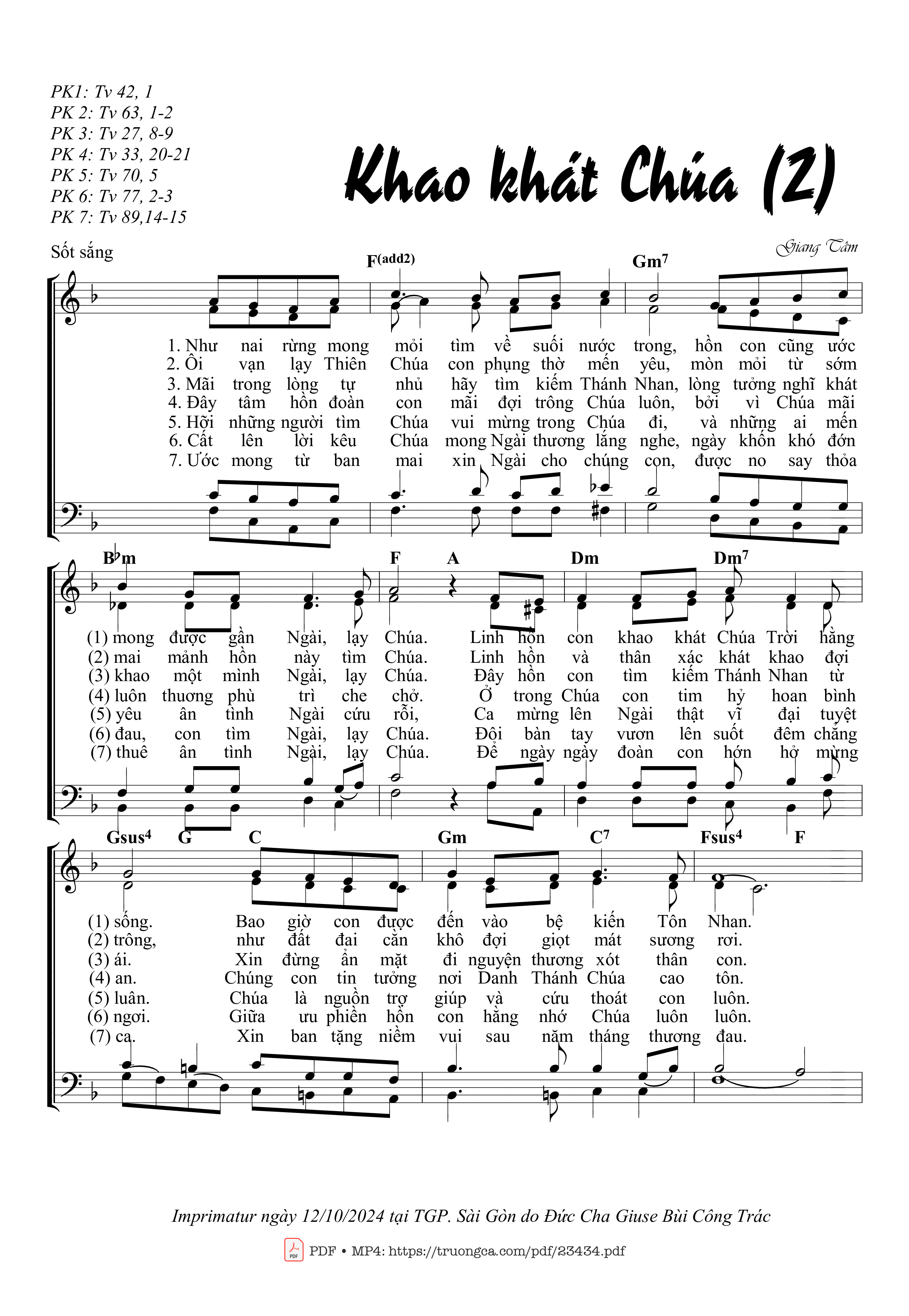 Như nai rừng mong mỏi tìm về suối nước trong, Trang 3