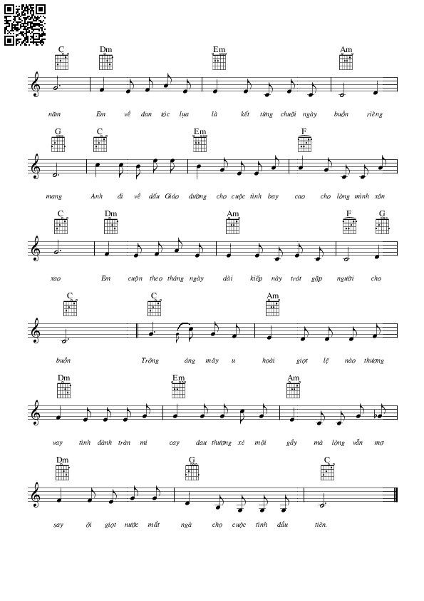 Page 4 of Sheet music PDF Giọt nước mắt ngà - Ngô Thụy Miên
