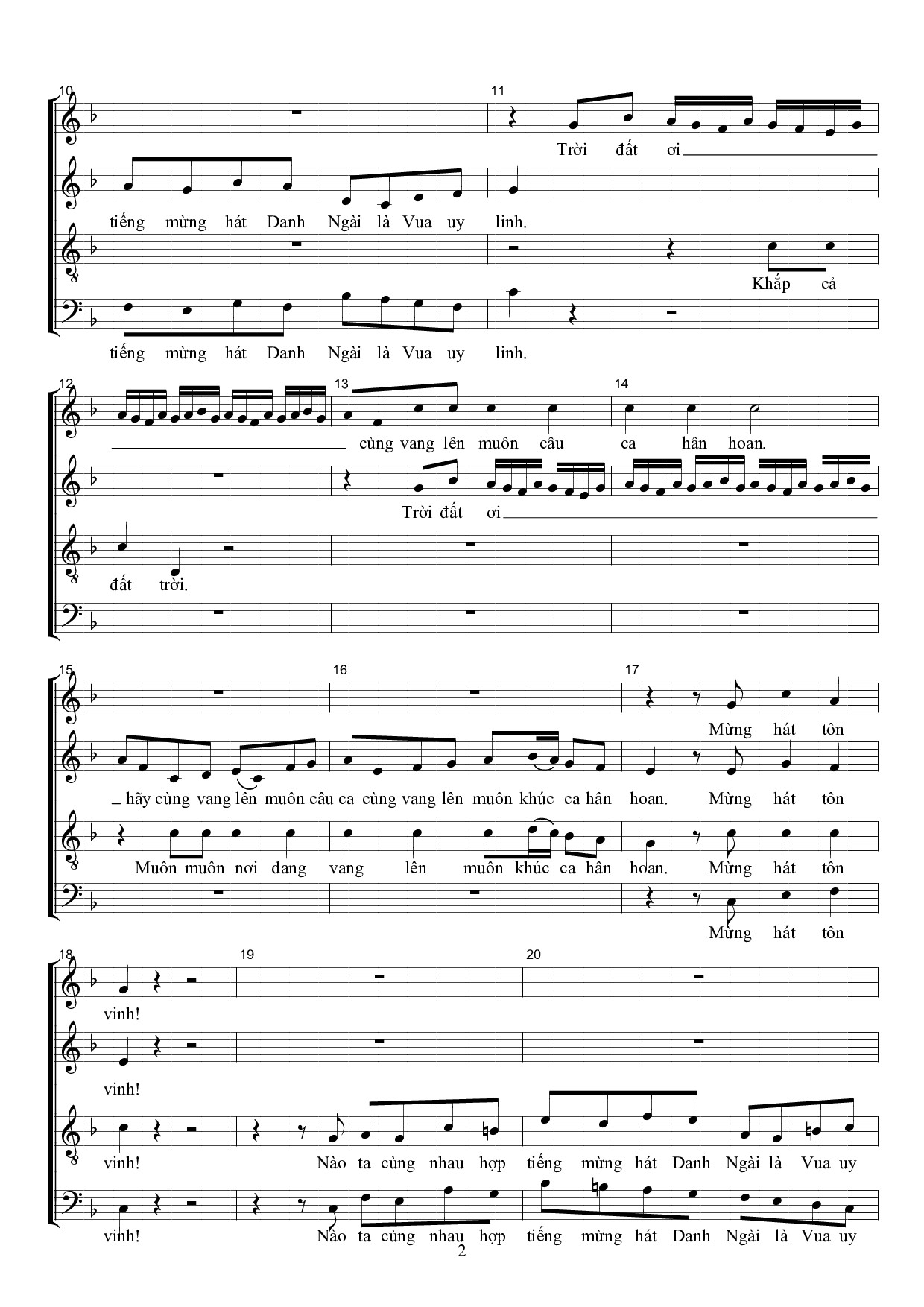 Page 2 of Sheet music PDF Mừng Hát Tôn Vinh - Giang Tâm