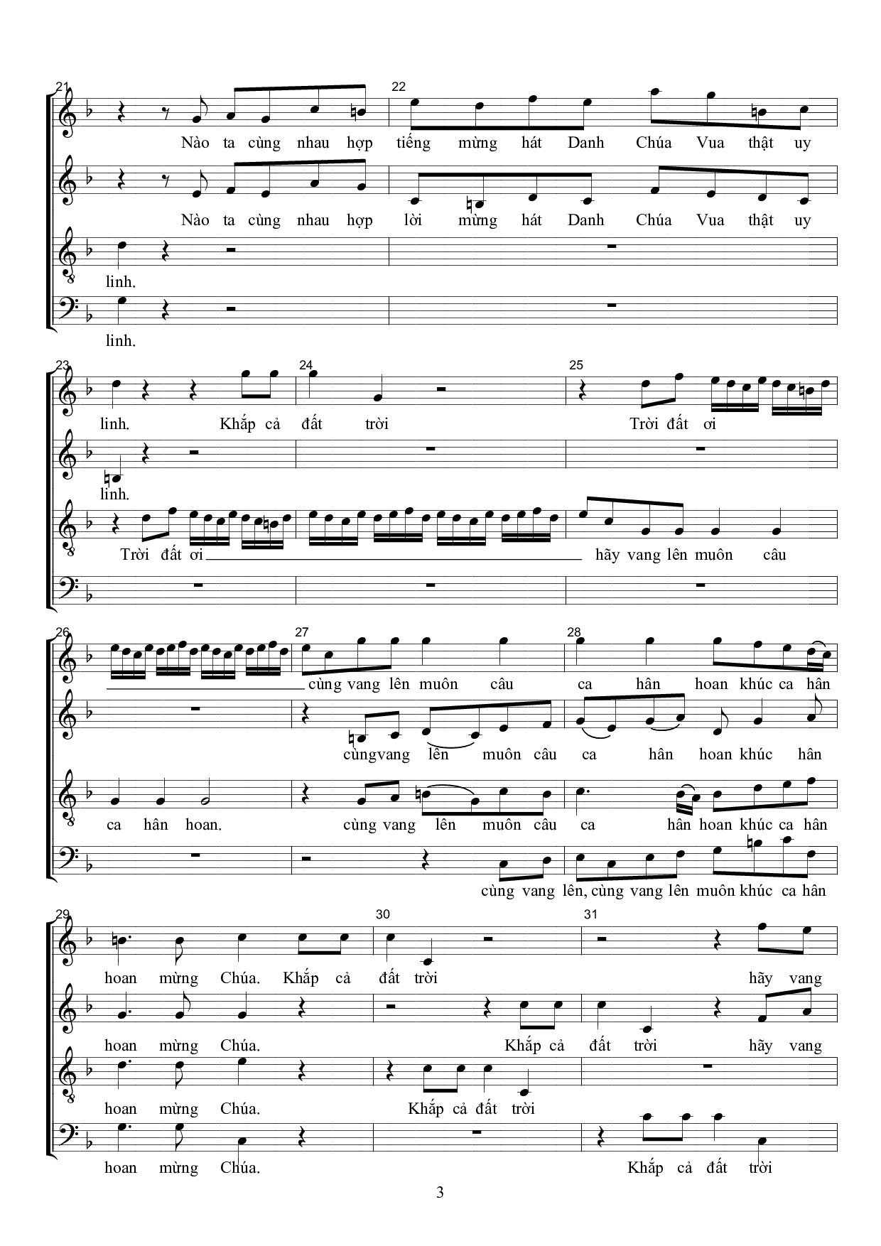 Page 3 of Sheet music PDF Mừng Hát Tôn Vinh - Giang Tâm