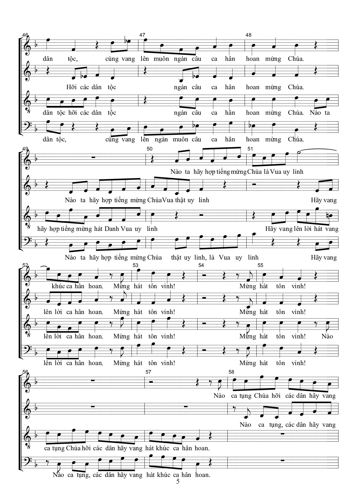 Page 5 of Sheet music PDF Mừng Hát Tôn Vinh - Giang Tâm