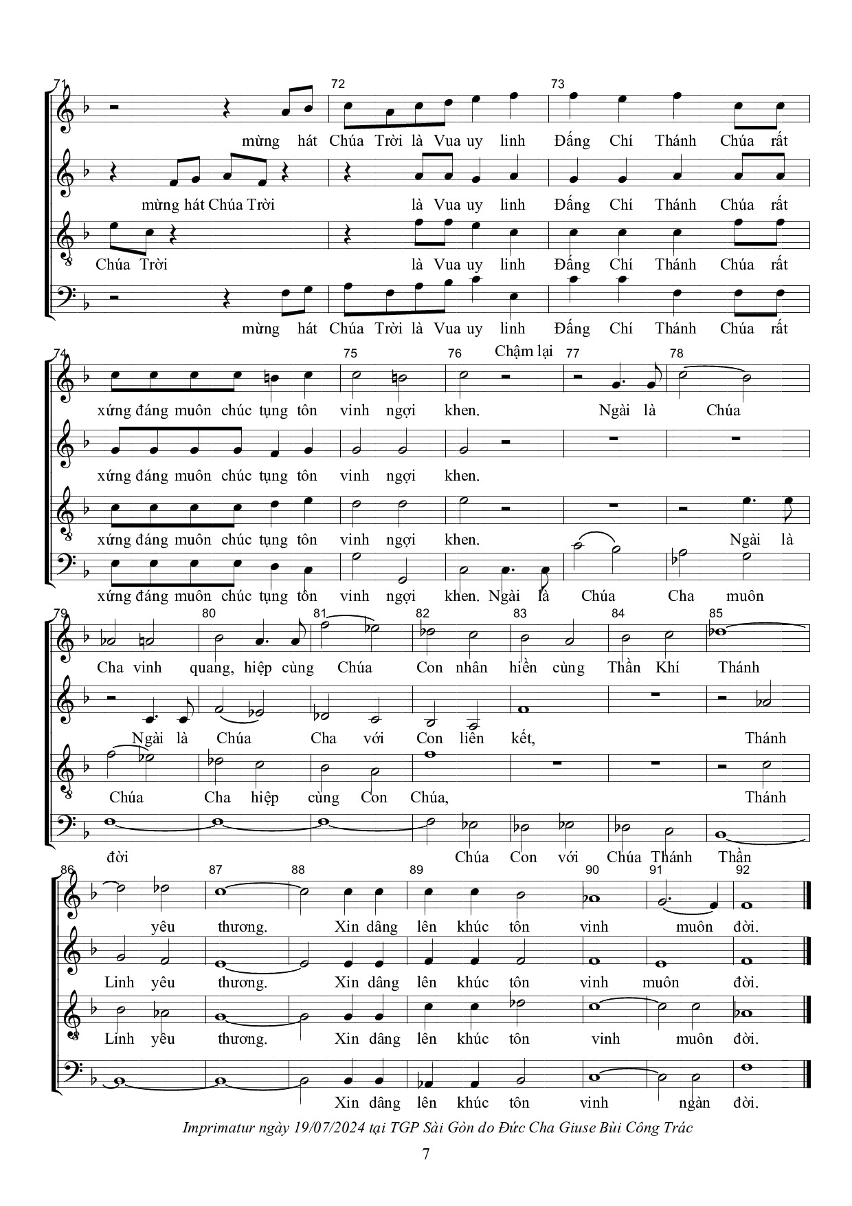 Page 7 of Sheet music PDF Mừng Hát Tôn Vinh - Giang Tâm