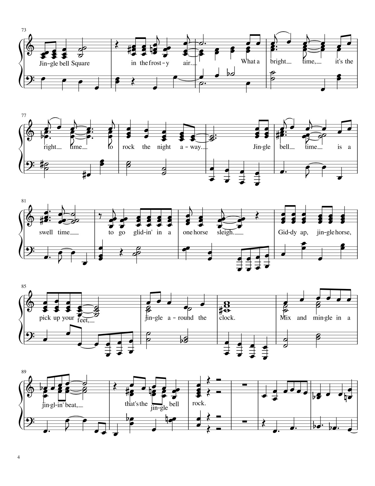 Page 4 of Sheet music PDF Chirstmas Music Mashup Sheet Piano - Bapokin