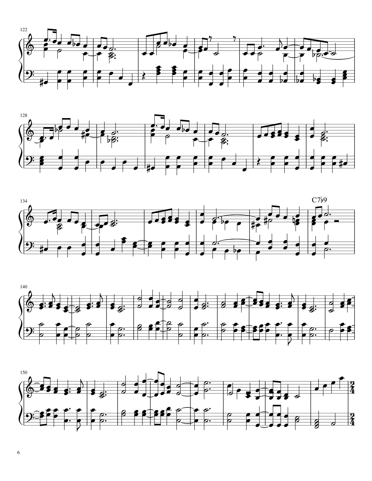 Page 6 of Sheet music PDF Chirstmas Music Mashup Sheet Piano - Bapokin