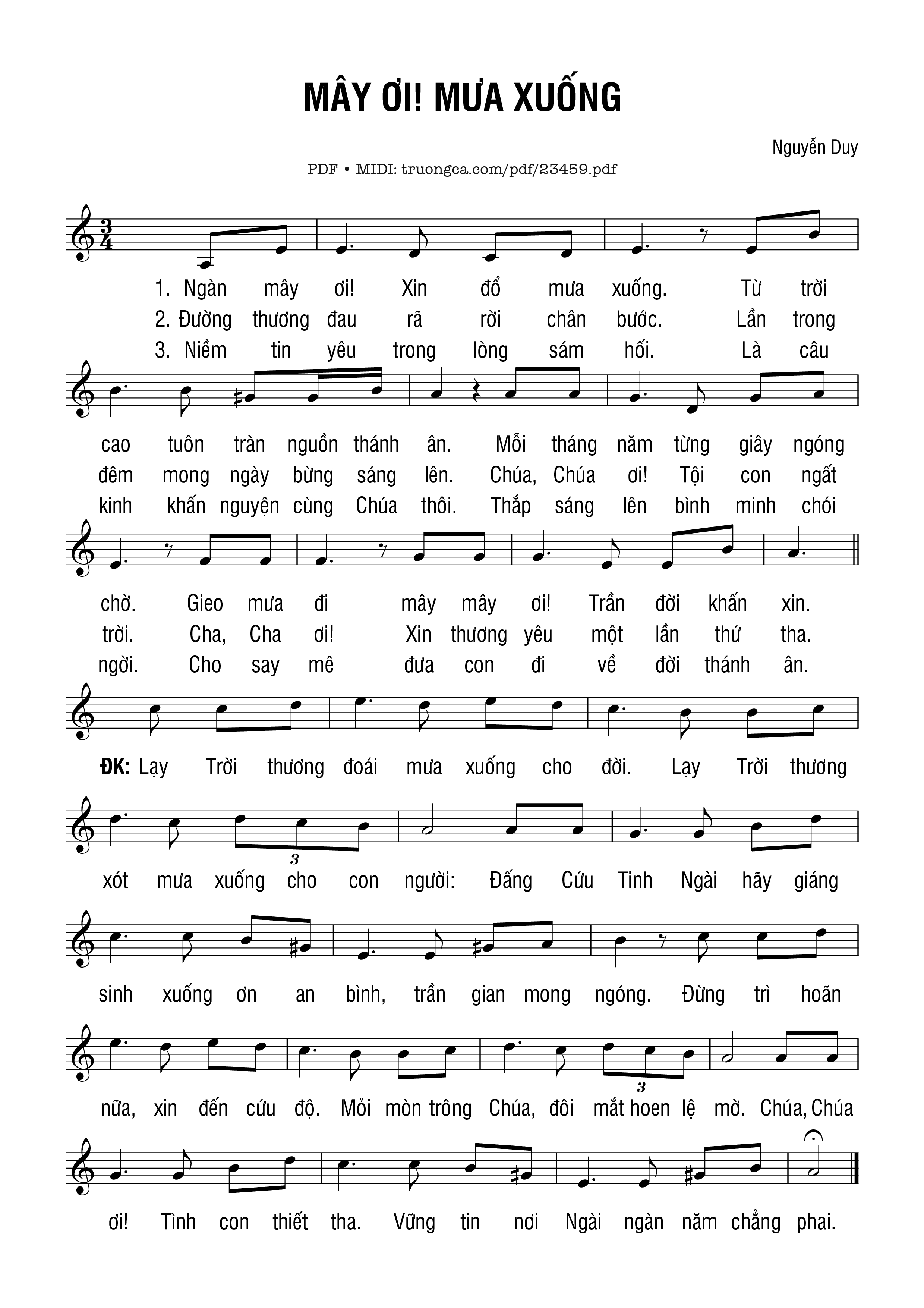 Mây Ơi Mưa Xuống