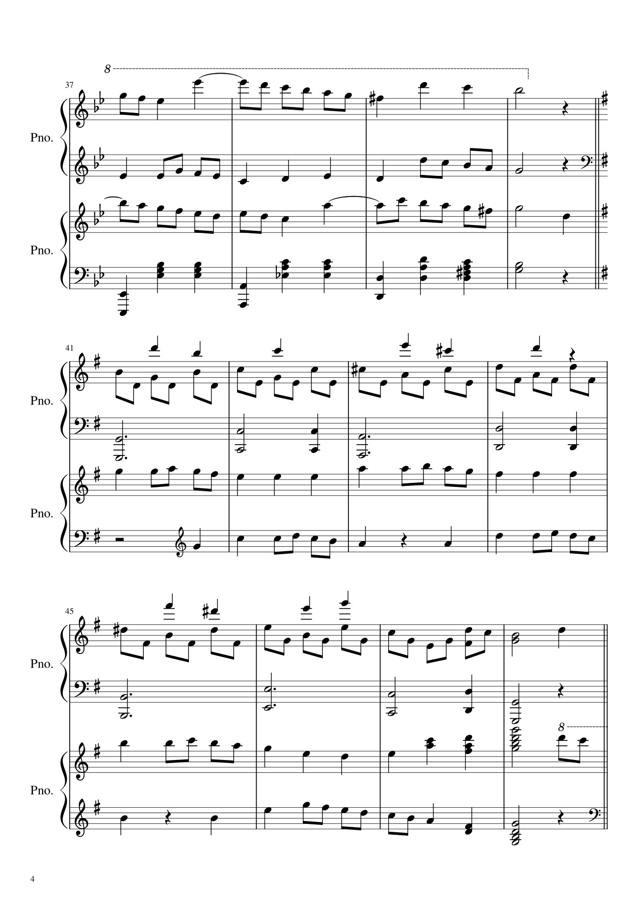 Page 4 of Sheet music PDF We Wish You A Merry Christmas Sheet Piano - Hazel Nguyen