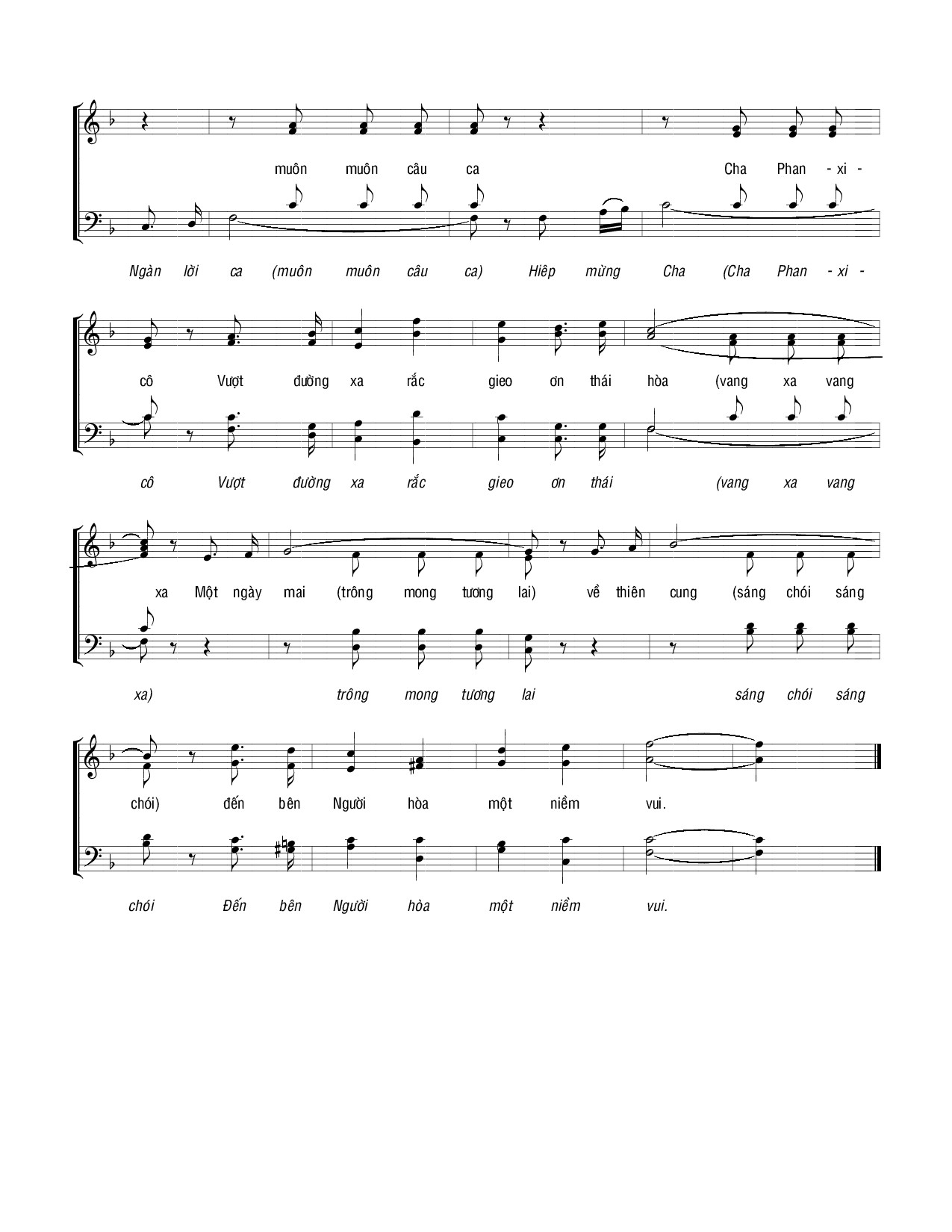 Page 2 of Sheet music PDF Kính thánh Phanxico Xavie - Thế Thông