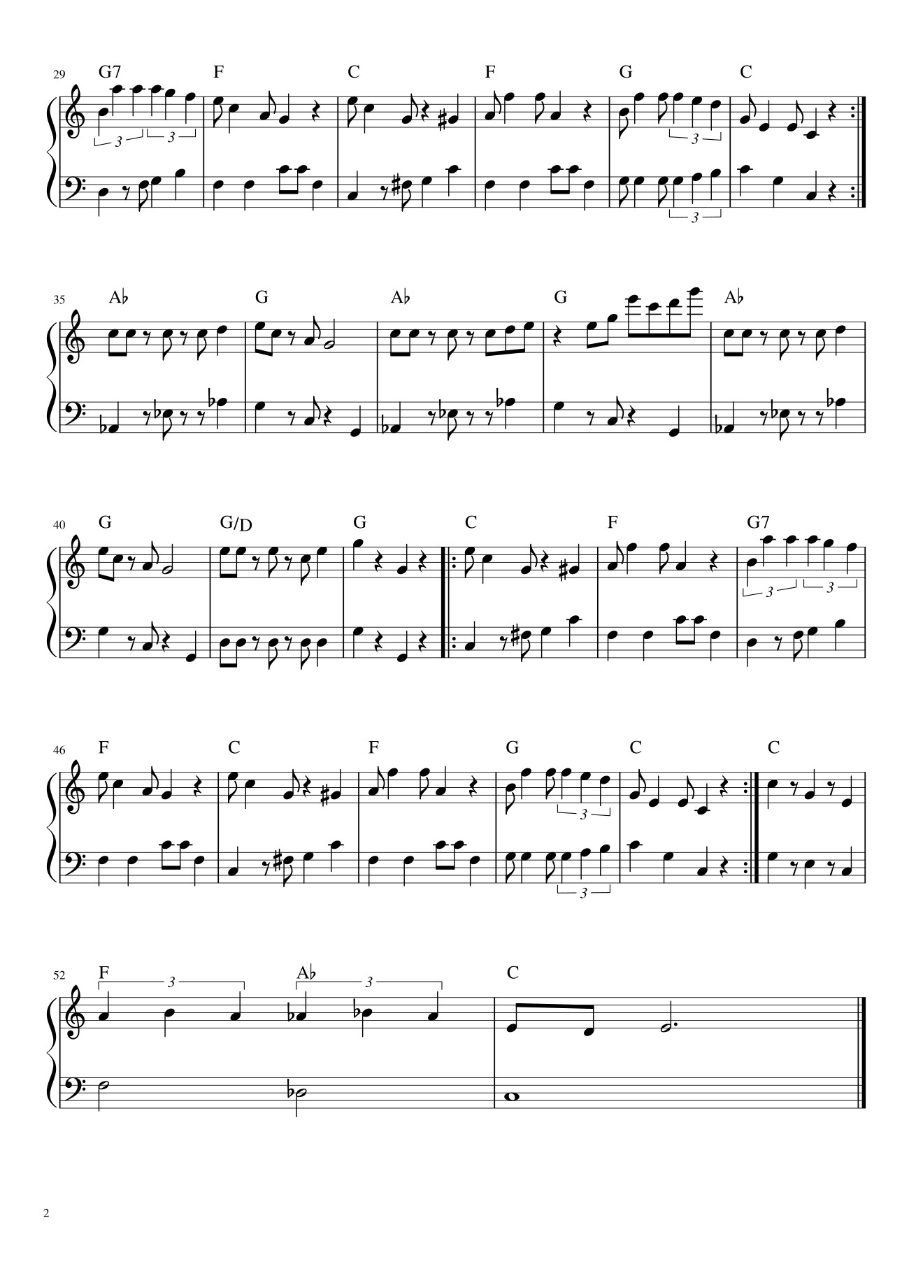 Page 2 of Sheet music PDF Super Mario Bros. : Main Theme Sheet Piano - WildMojarras