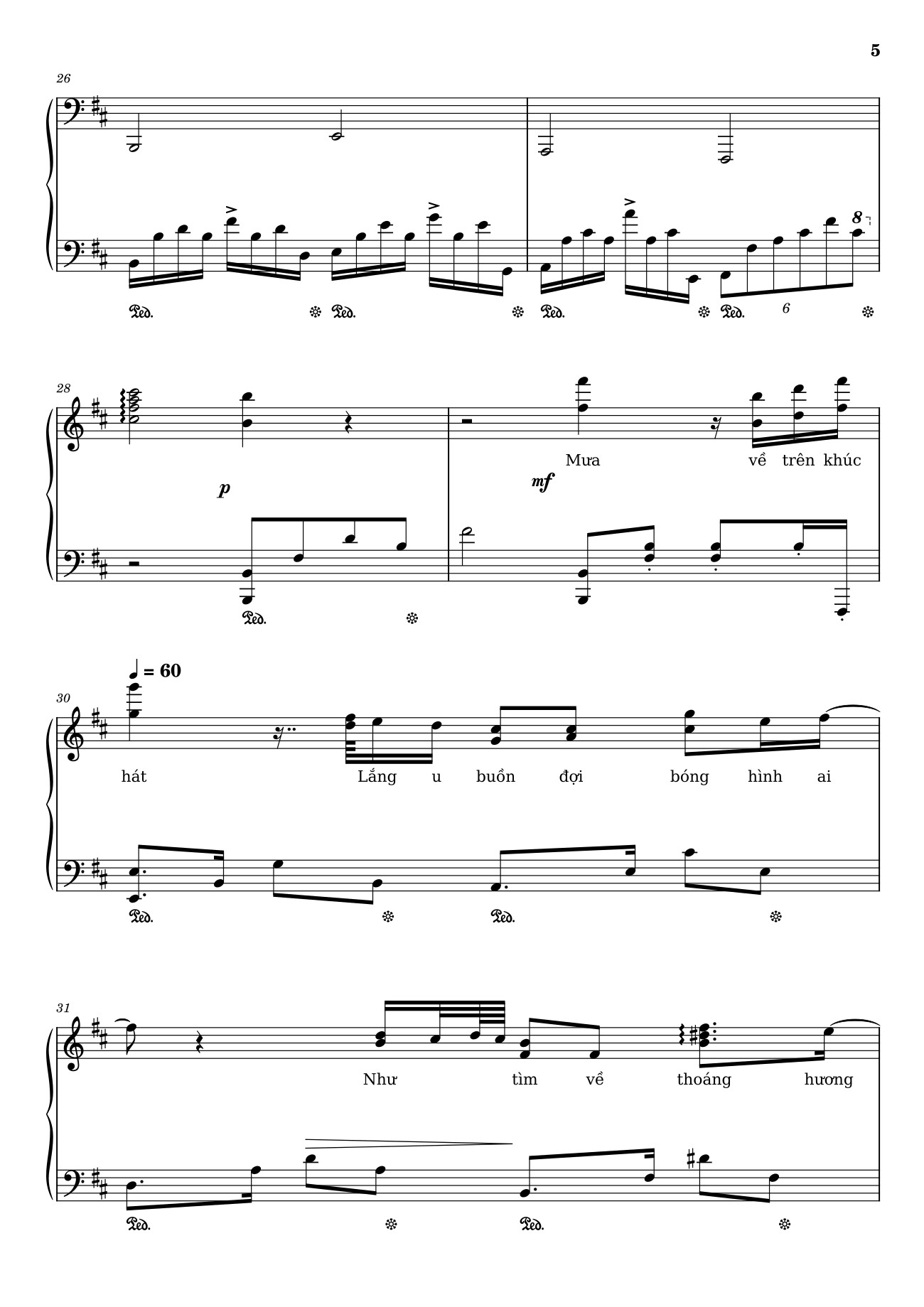 Page 5 of Sheet music PDF Phố xa Sheet Piano - Lê Quốc Thắng