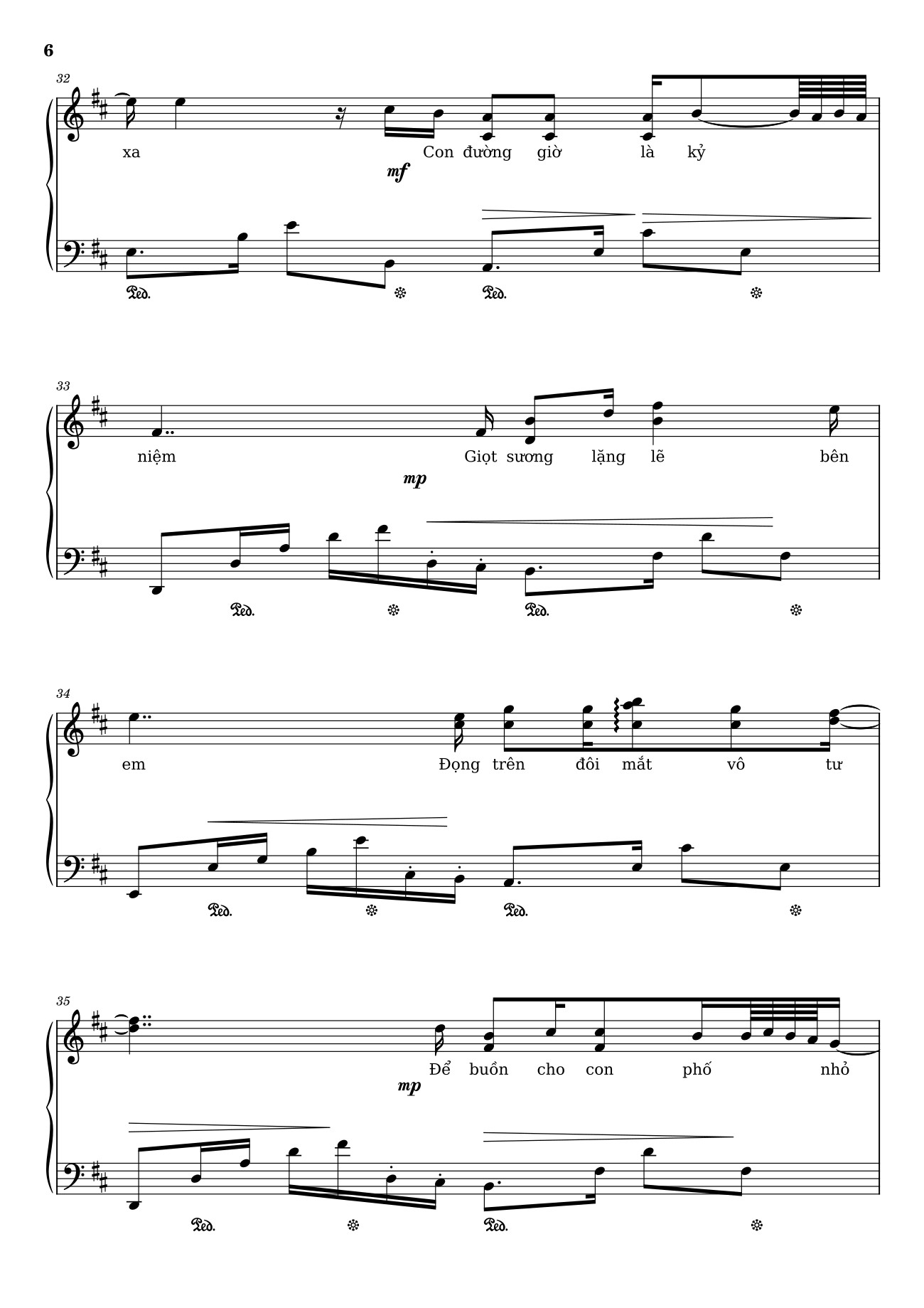 Page 6 of Sheet music PDF Phố xa Sheet Piano - Lê Quốc Thắng