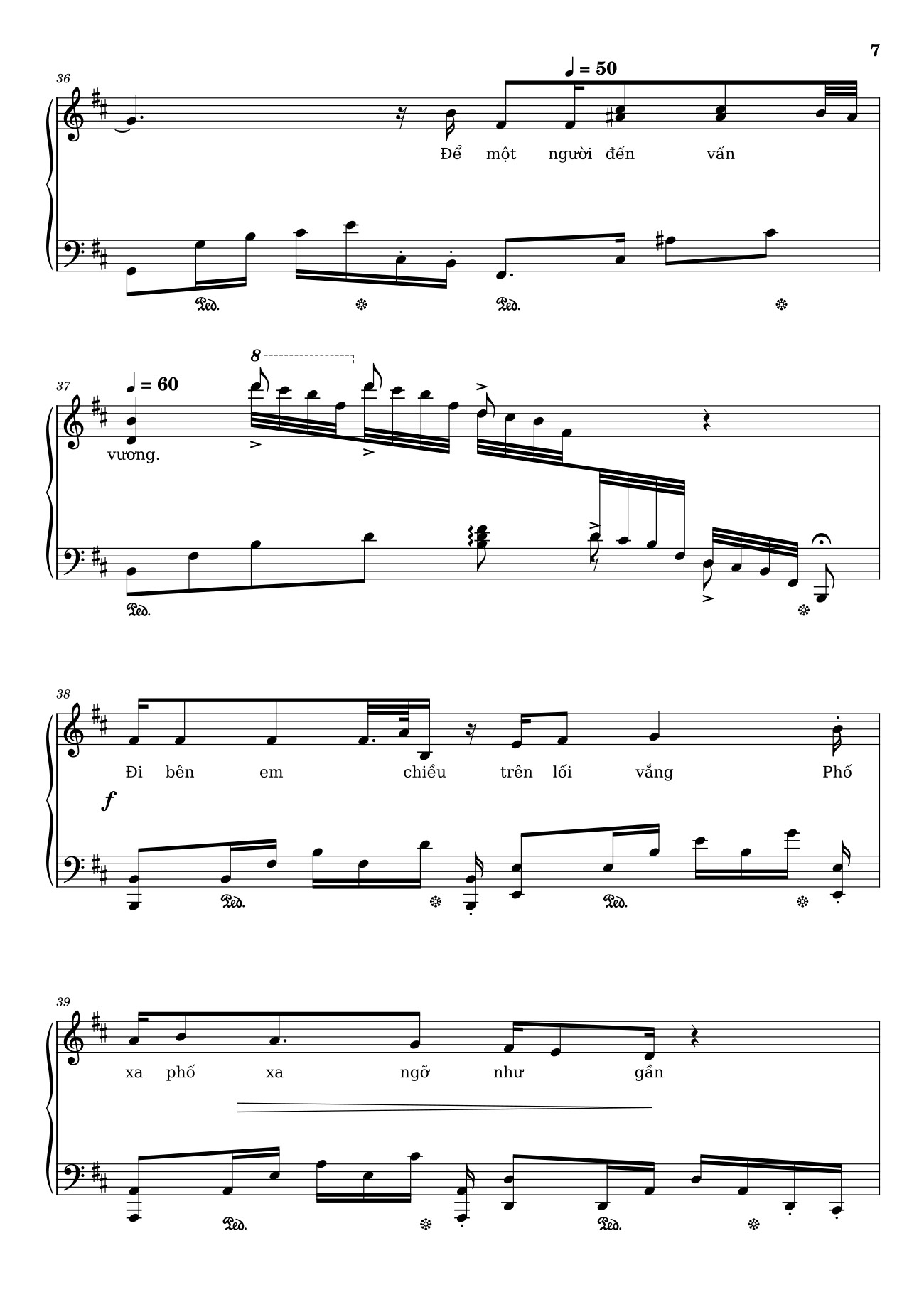 Page 7 of Sheet music PDF Phố xa Sheet Piano - Lê Quốc Thắng