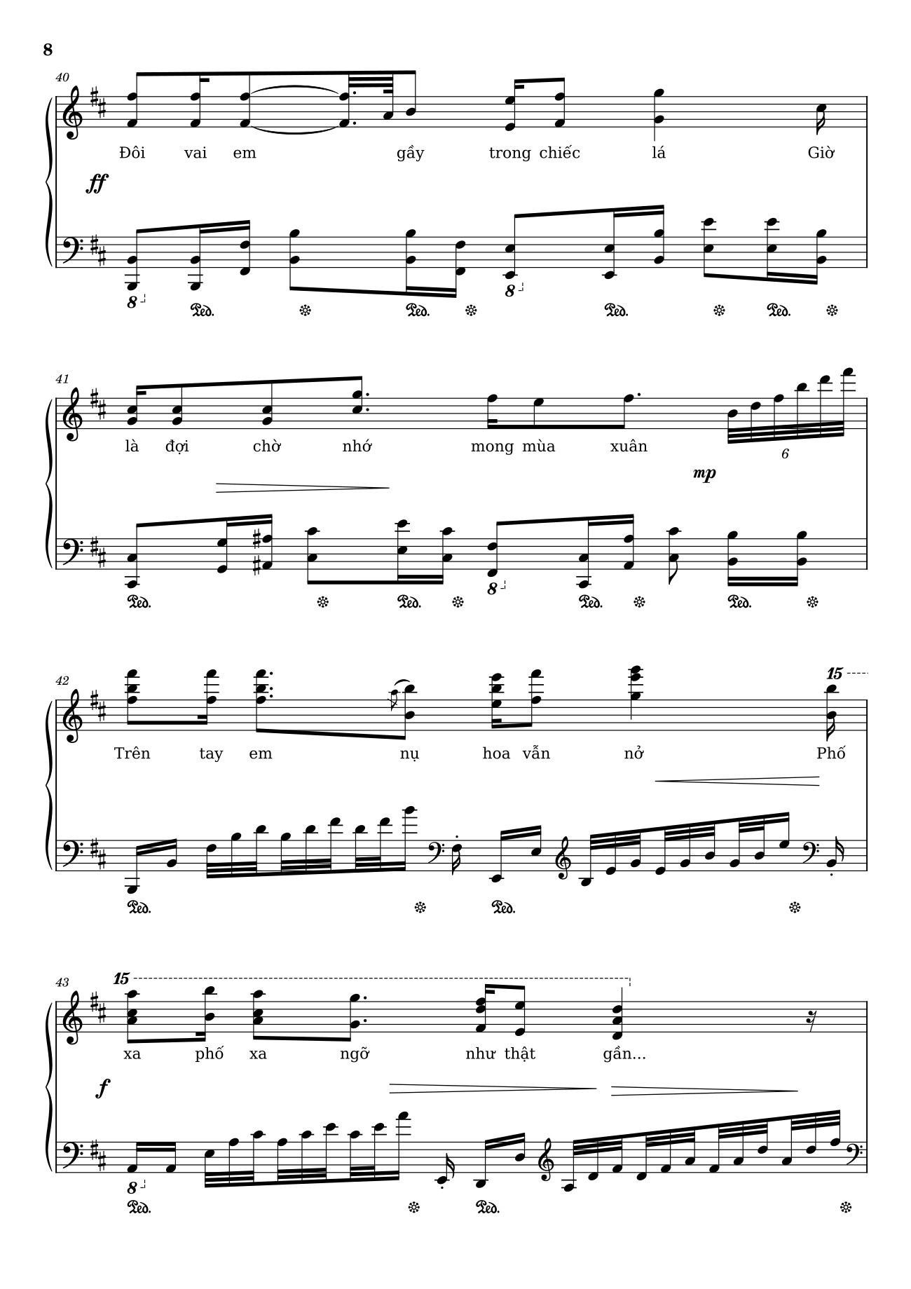Page 8 of Sheet music PDF Phố xa Sheet Piano - Lê Quốc Thắng