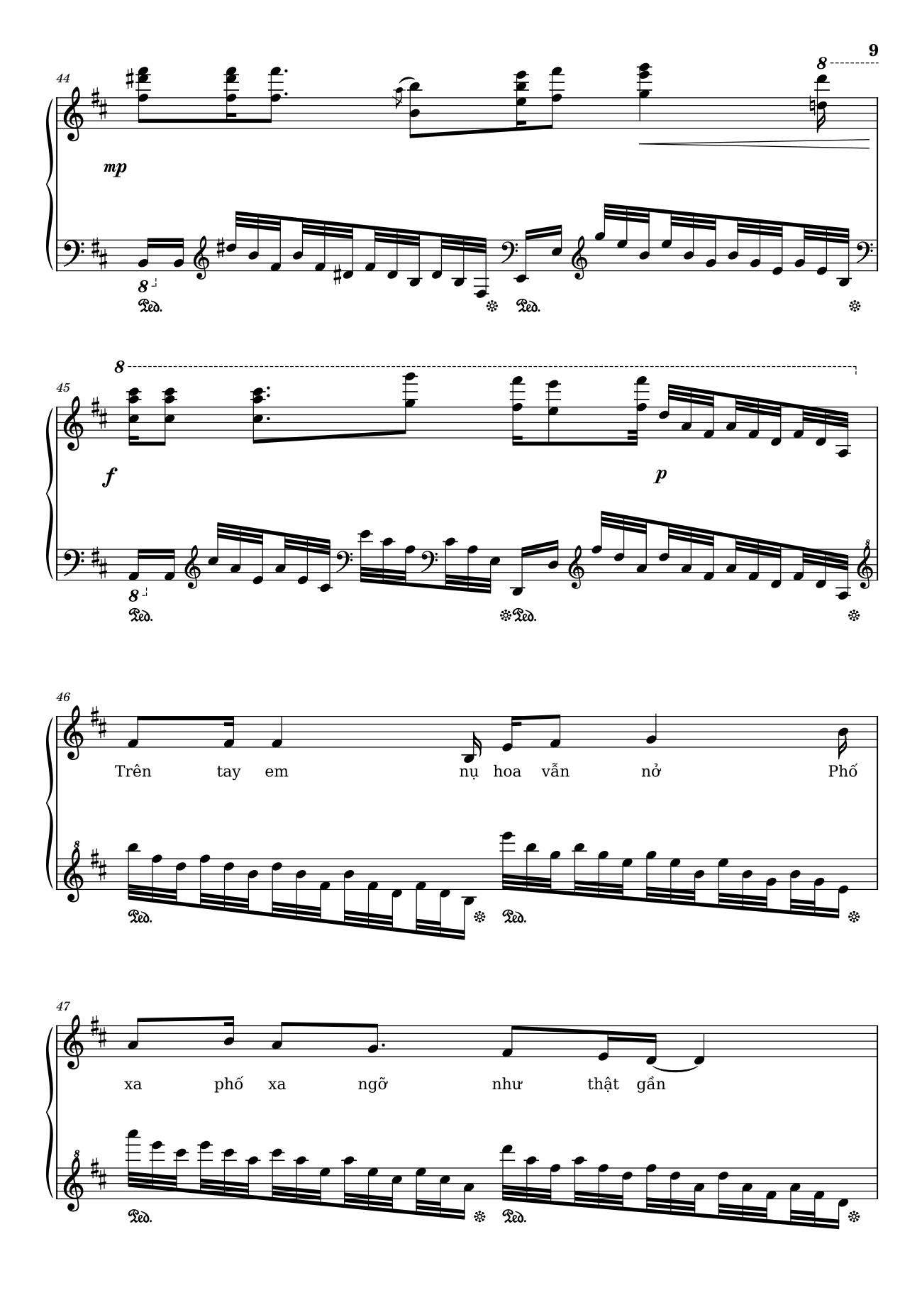 Page 9 of Sheet music PDF Phố xa Sheet Piano - Lê Quốc Thắng