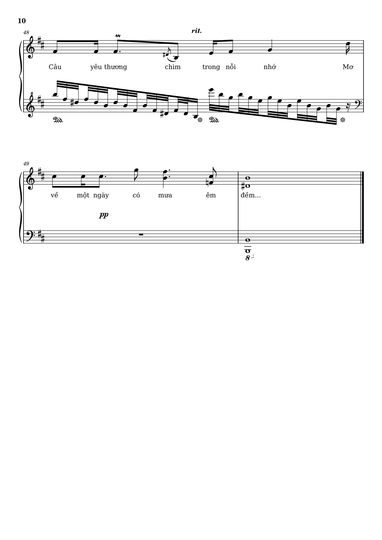 Page 10 of Sheet music PDF Phố xa Sheet Piano - Lê Quốc Thắng