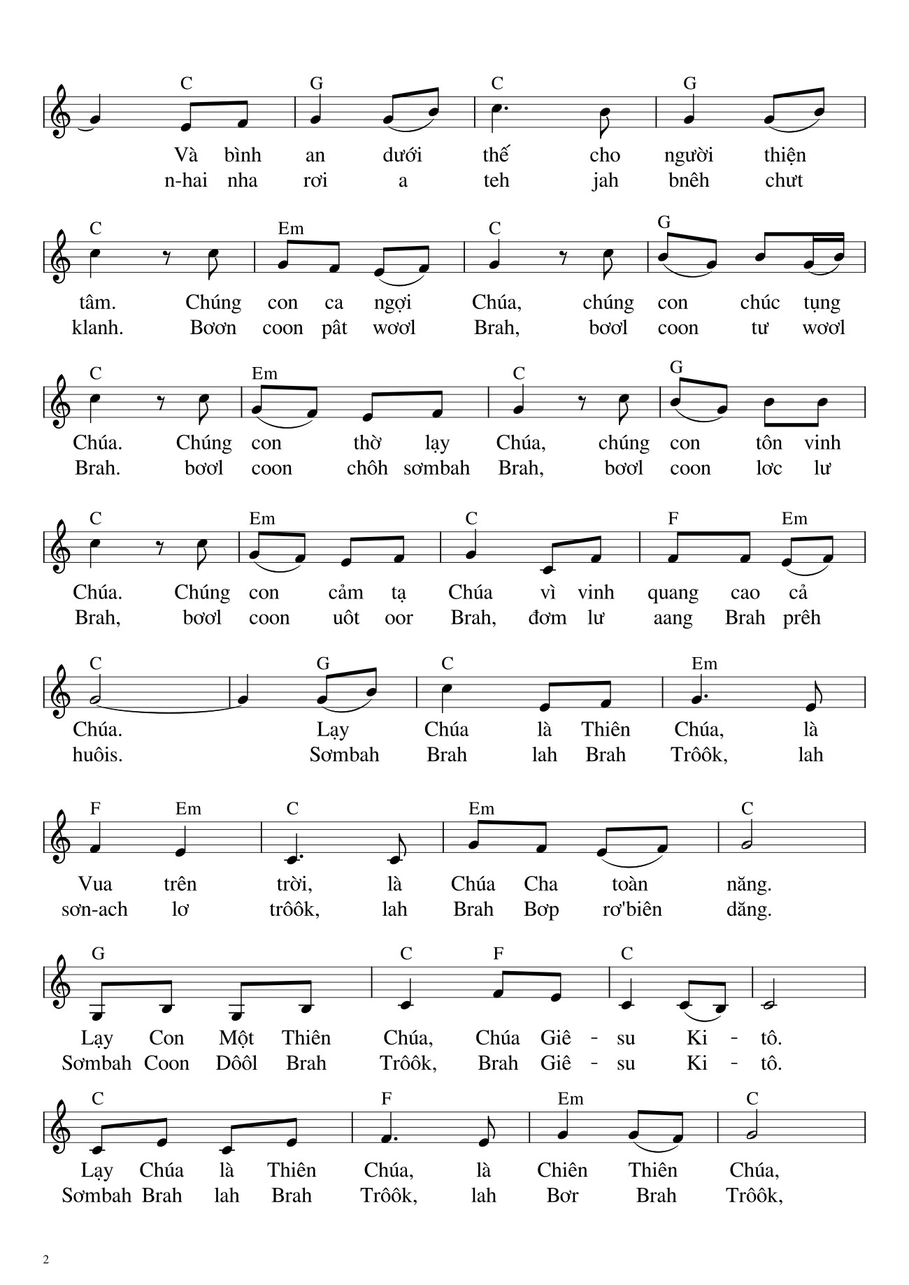 Page 2 of Sheet music PDF Bộ Lễ Tây Nguyên - Hải Nguyễn