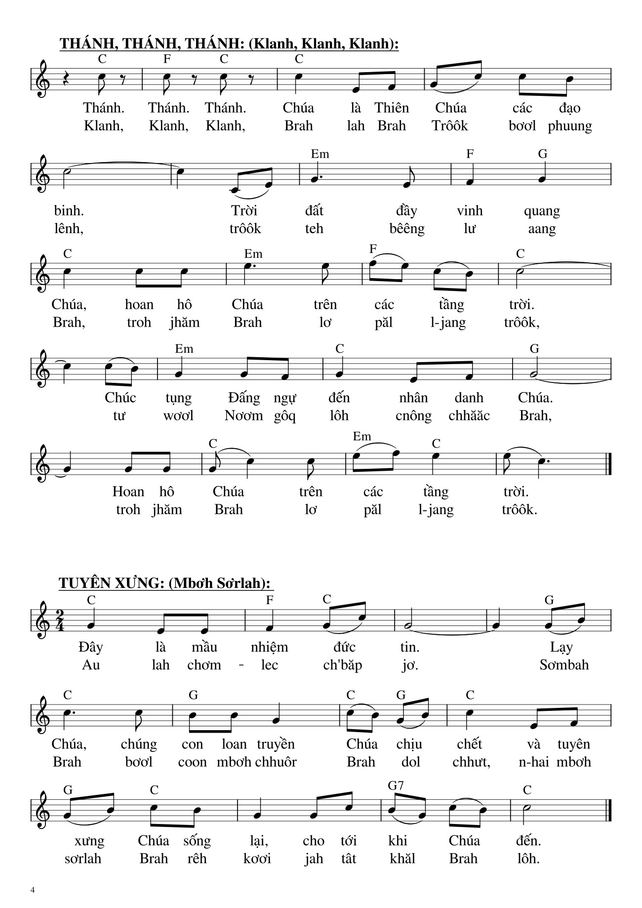 Page 4 of Sheet music PDF Bộ Lễ Tây Nguyên - Hải Nguyễn