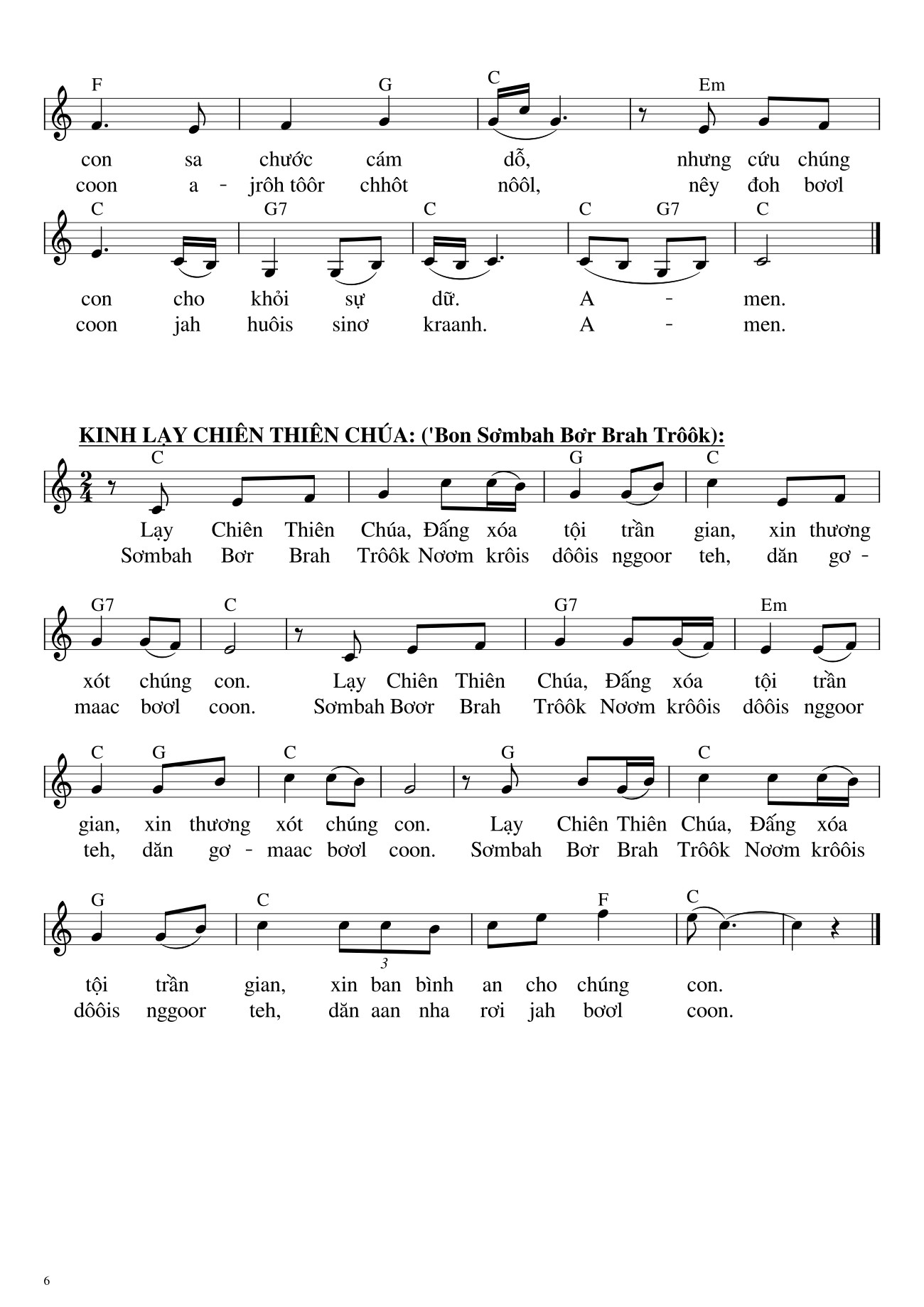 Page 6 of Sheet music PDF Bộ Lễ Tây Nguyên - Hải Nguyễn