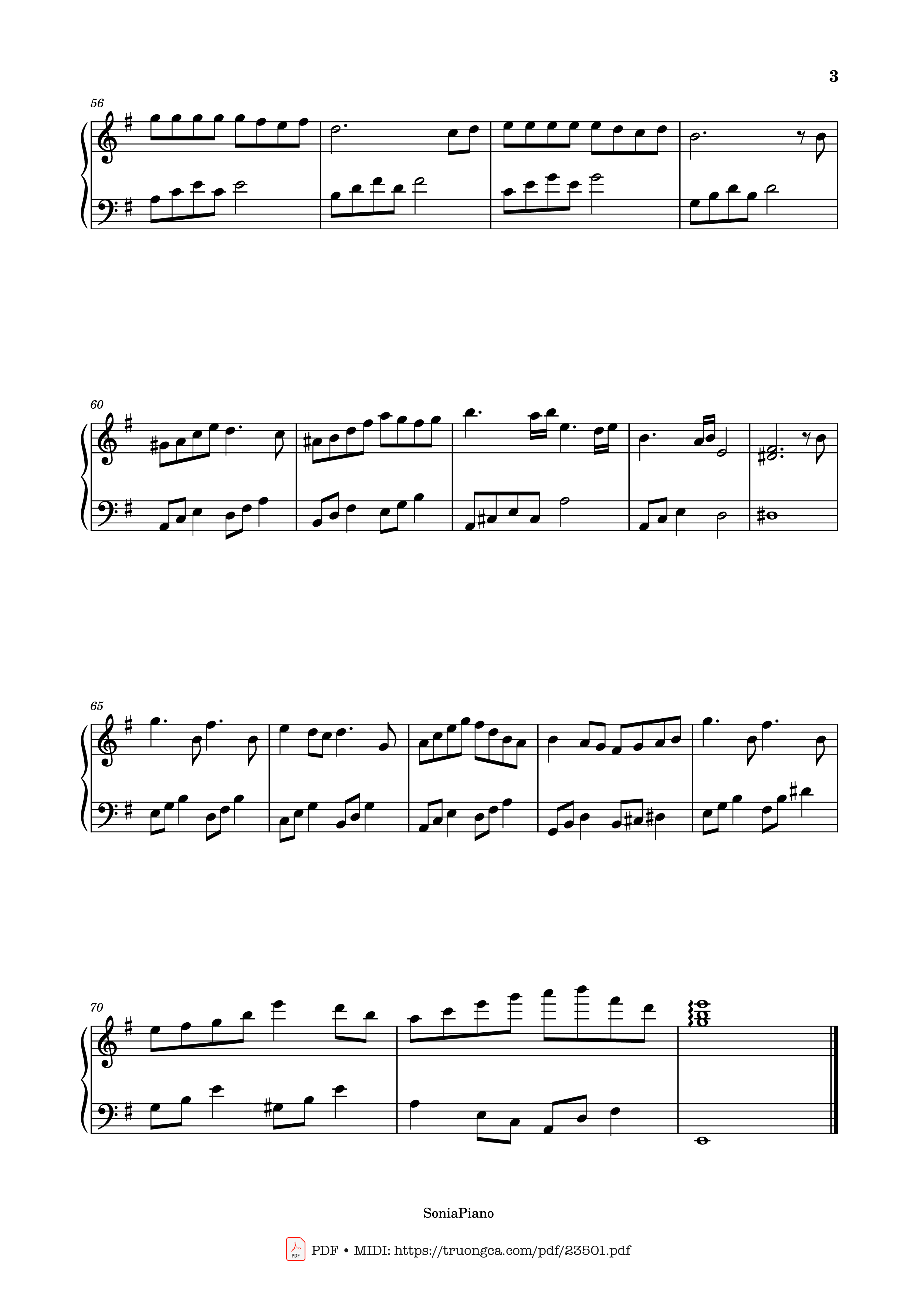 Page 3 of Sheet music PDF Piano A Town With An Ocean View Piano (Easy) - Joe Hisaishi