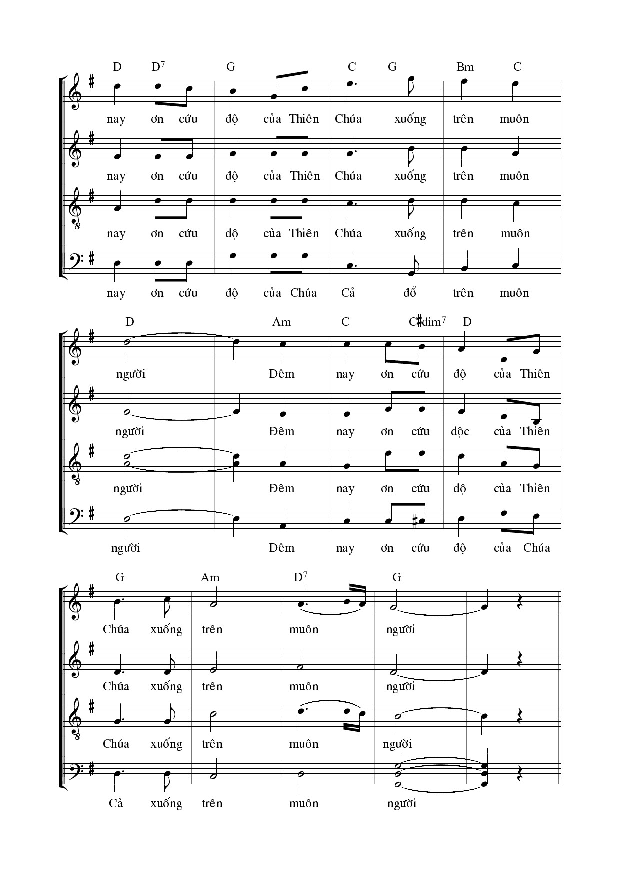 Page 2 of Sheet music PDF Ơn Cứu Độ Thiên Chúa (5 bè) - Ngọc Linh