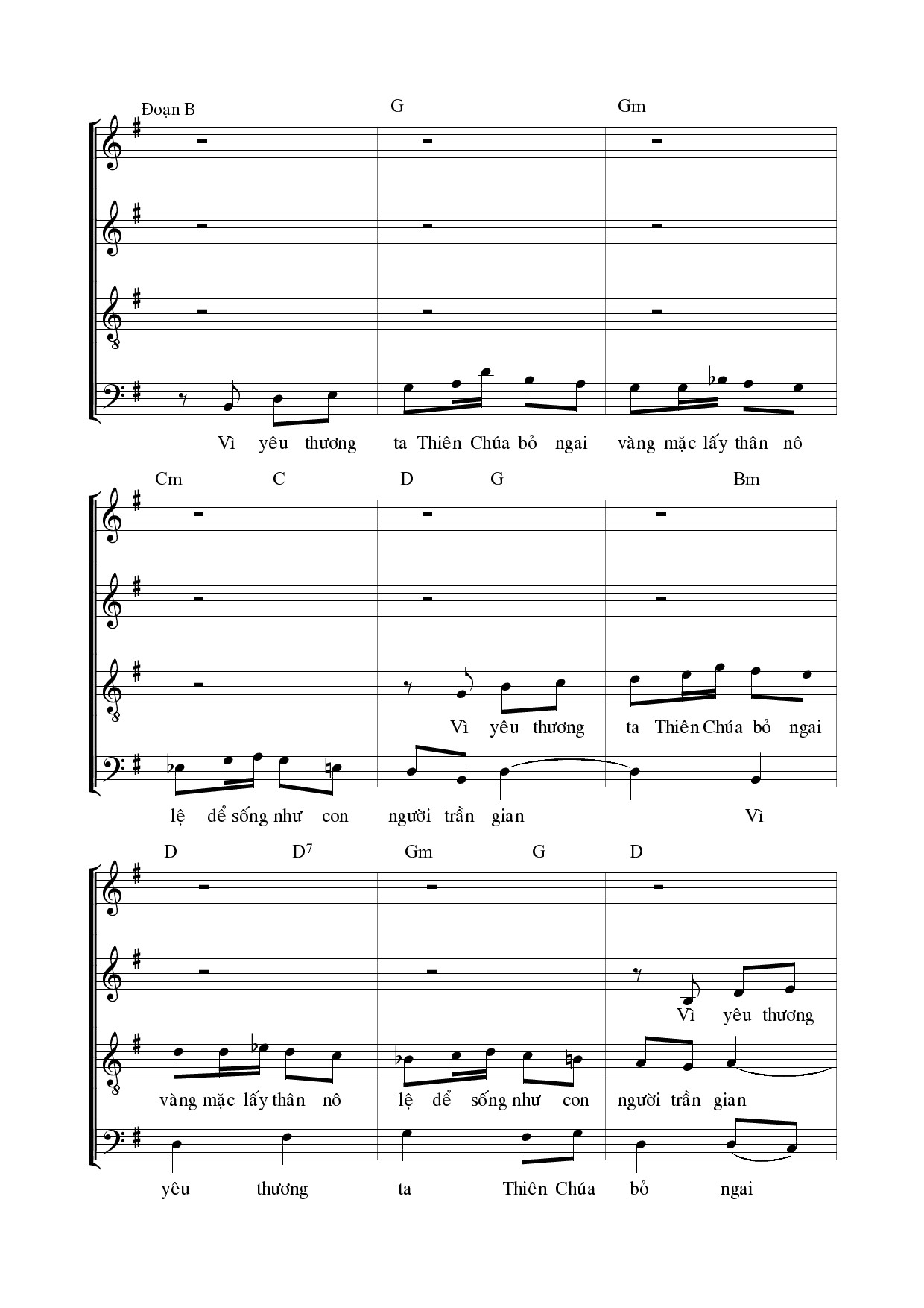 Page 3 of Sheet music PDF Ơn Cứu Độ Thiên Chúa (5 bè) - Ngọc Linh