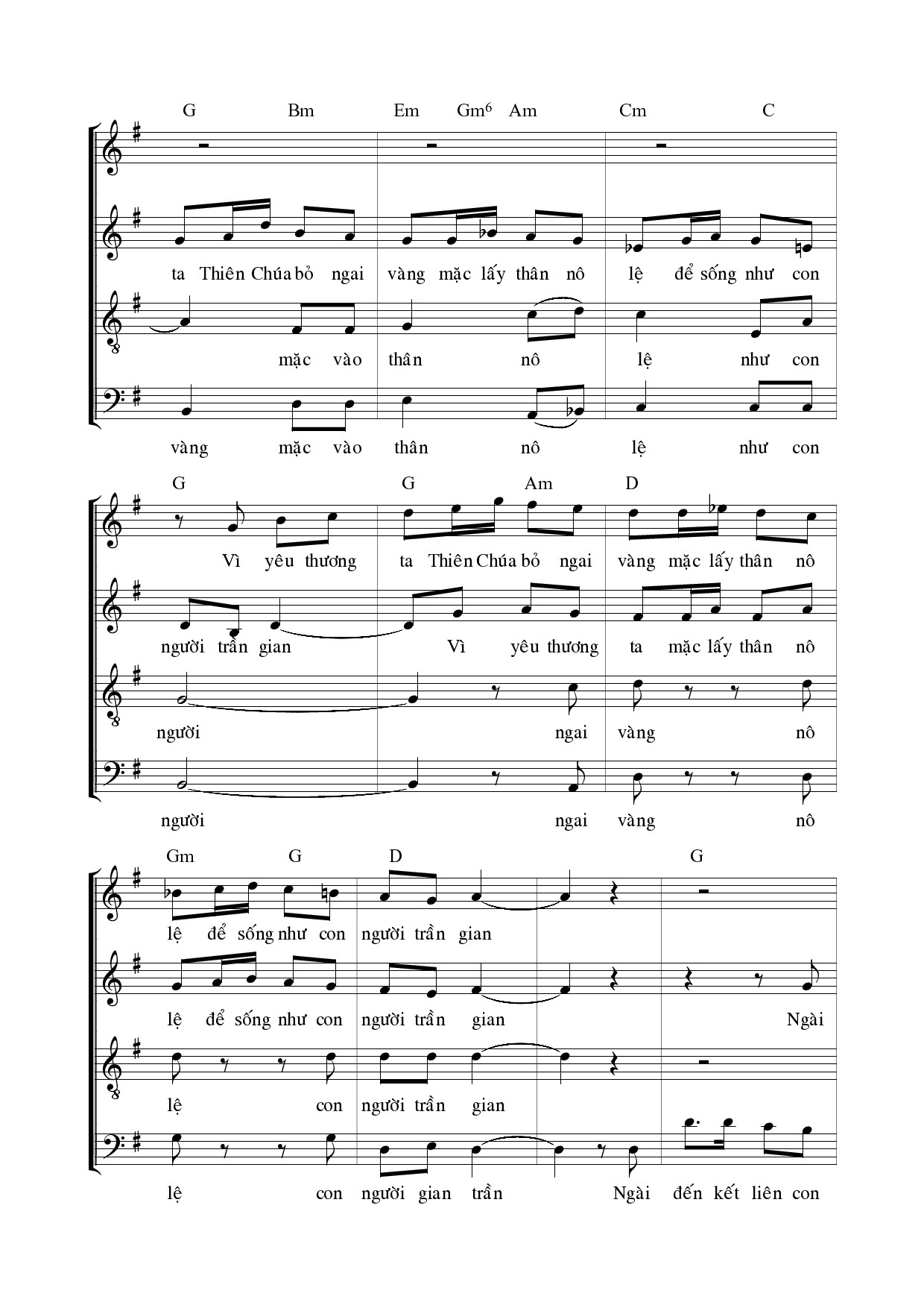 Page 4 of Sheet music PDF Ơn Cứu Độ Thiên Chúa (5 bè) - Ngọc Linh