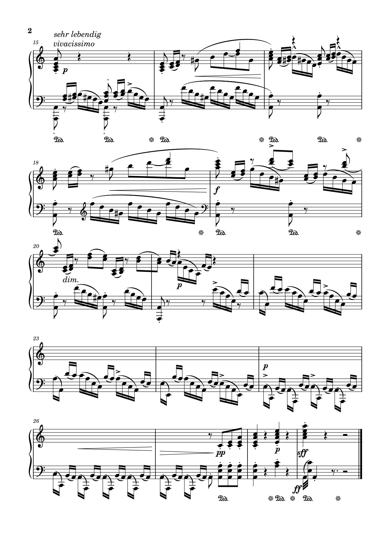 Page 2 of Sheet music PDF Prélude No. 2 in A Minor Sheet Piano - Stephen Heller