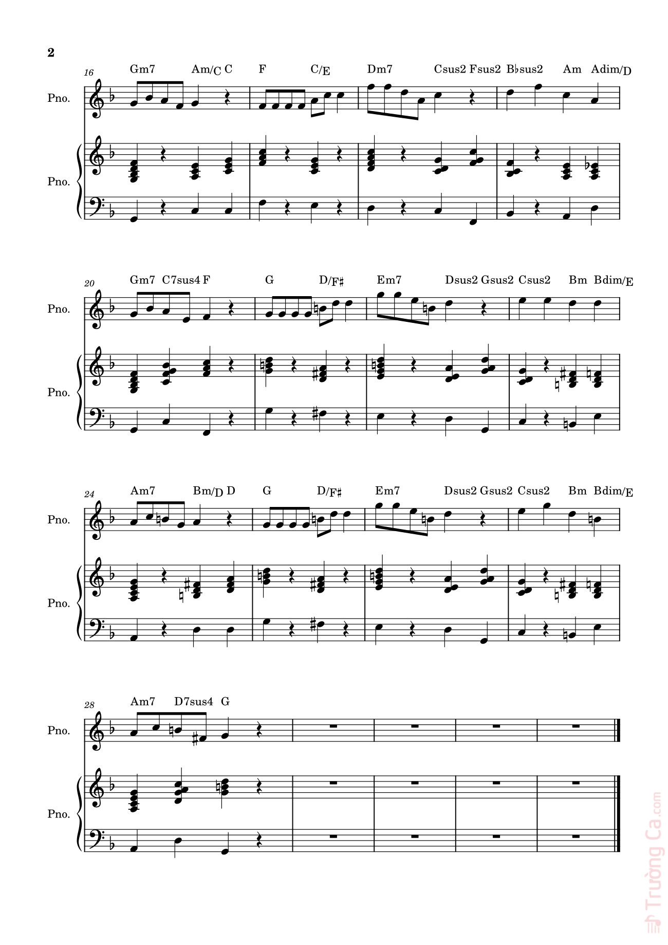Page 2 of Sheet music PDF Đi về nhà Sheet Piano - SummitMusical