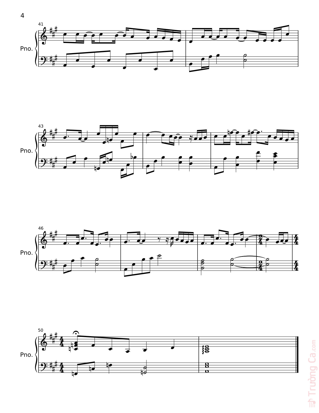 Page 4 of Sheet music PDF Lời Tạm Biệt Chưa Nói Sheet Piano - Bastet-Cehmet