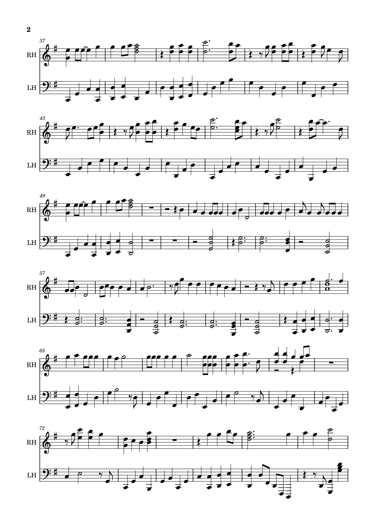 Page 2 of Sheet music PDF Piano Number One Girl Sheet Piano - Rosé