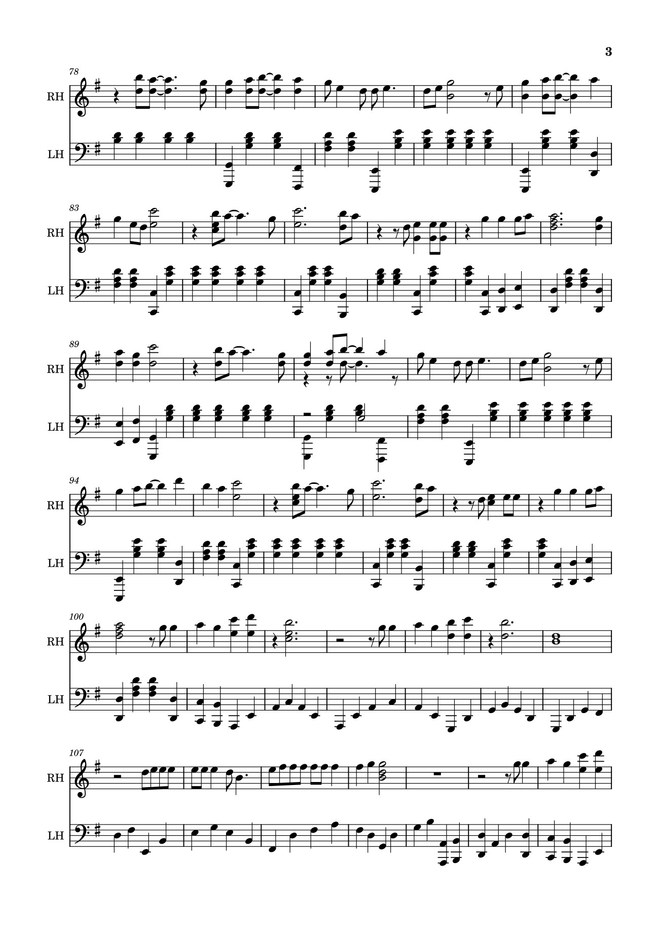 Page 3 of Sheet music PDF Piano Number One Girl Sheet Piano - Rosé