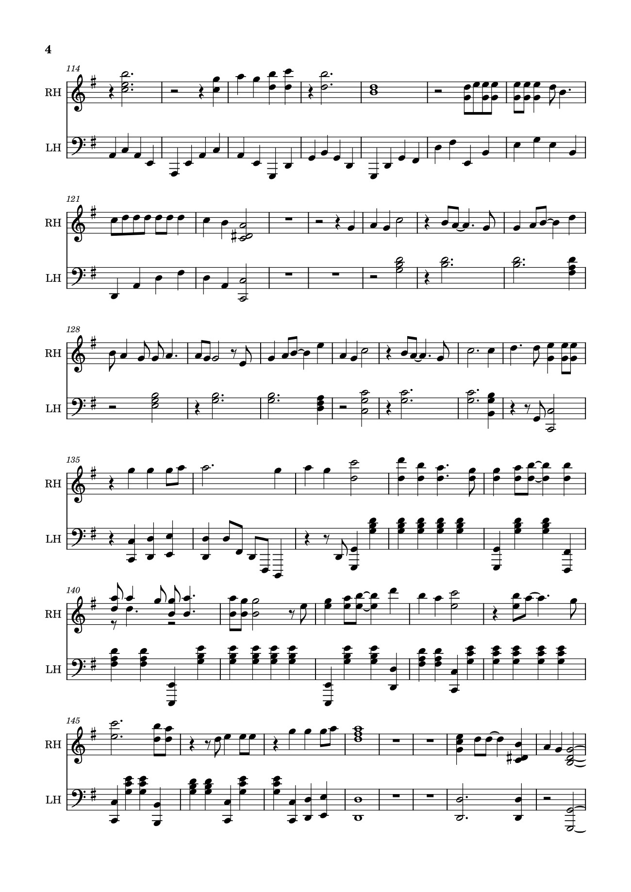 Page 4 of Sheet music PDF Piano Number One Girl Sheet Piano - Rosé