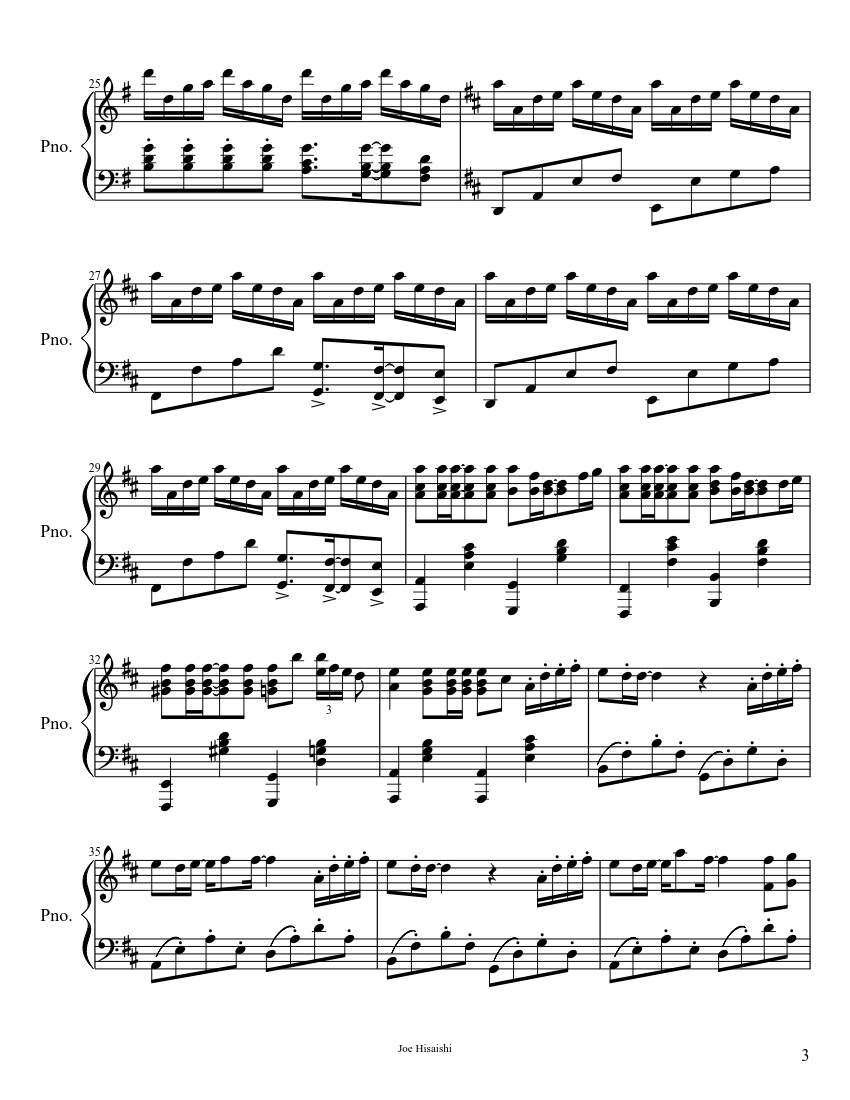 Page 3 of Sheet music PDF Summer (Joe Hisaishi) Sheet Piano - Joe Hisaishi