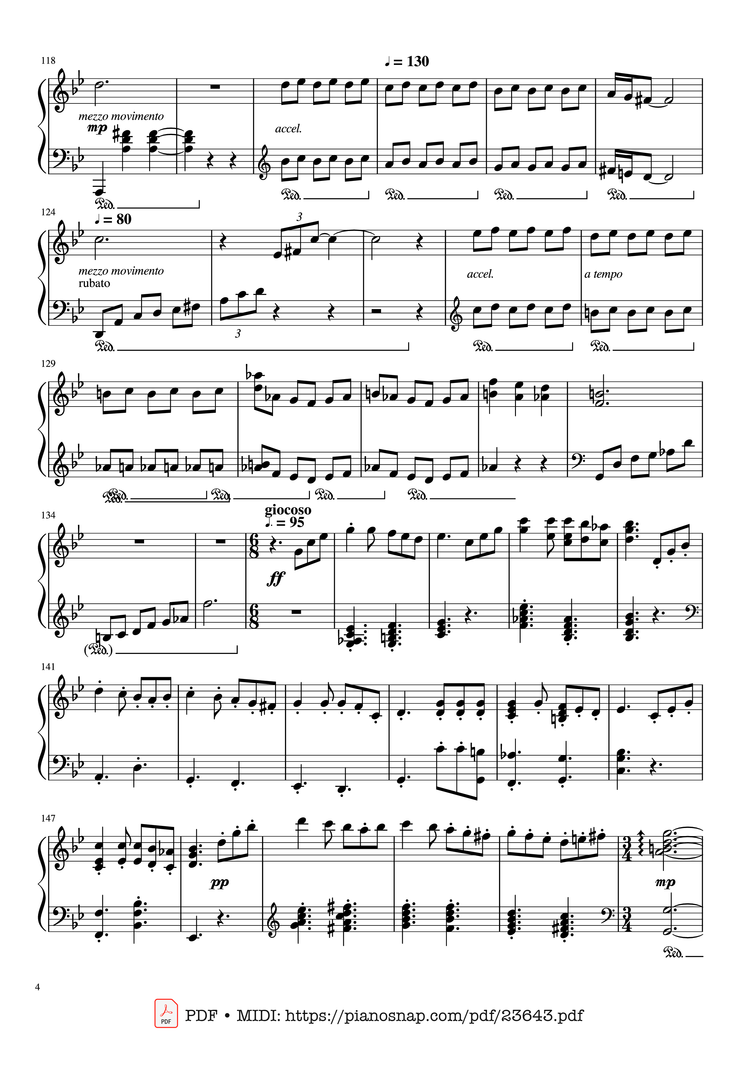 Page 4 of Sheet music PDF Merry-Go-Round Of Life Sheet Piano - Joe Hisaishi