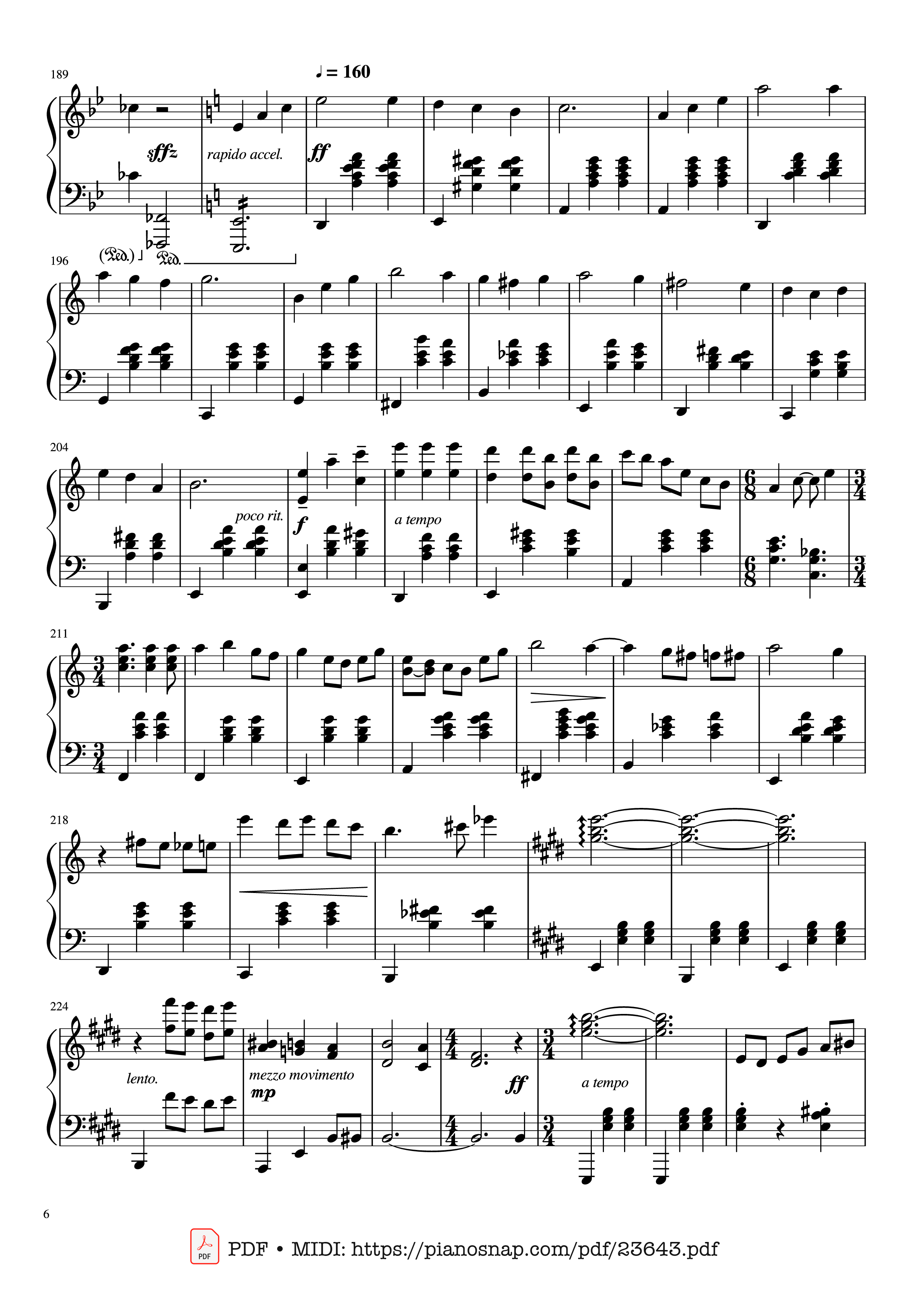 Page 6 of Sheet music PDF Merry-Go-Round Of Life Sheet Piano - Joe Hisaishi