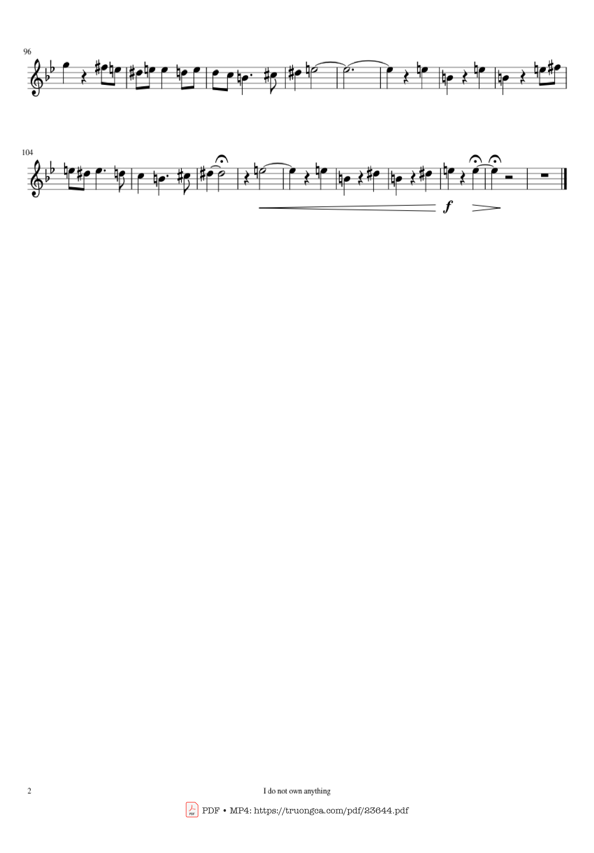 Page 2 of Sheet music PDF Merry Go Round of Life Sheet Violin - Joe Hisaishi