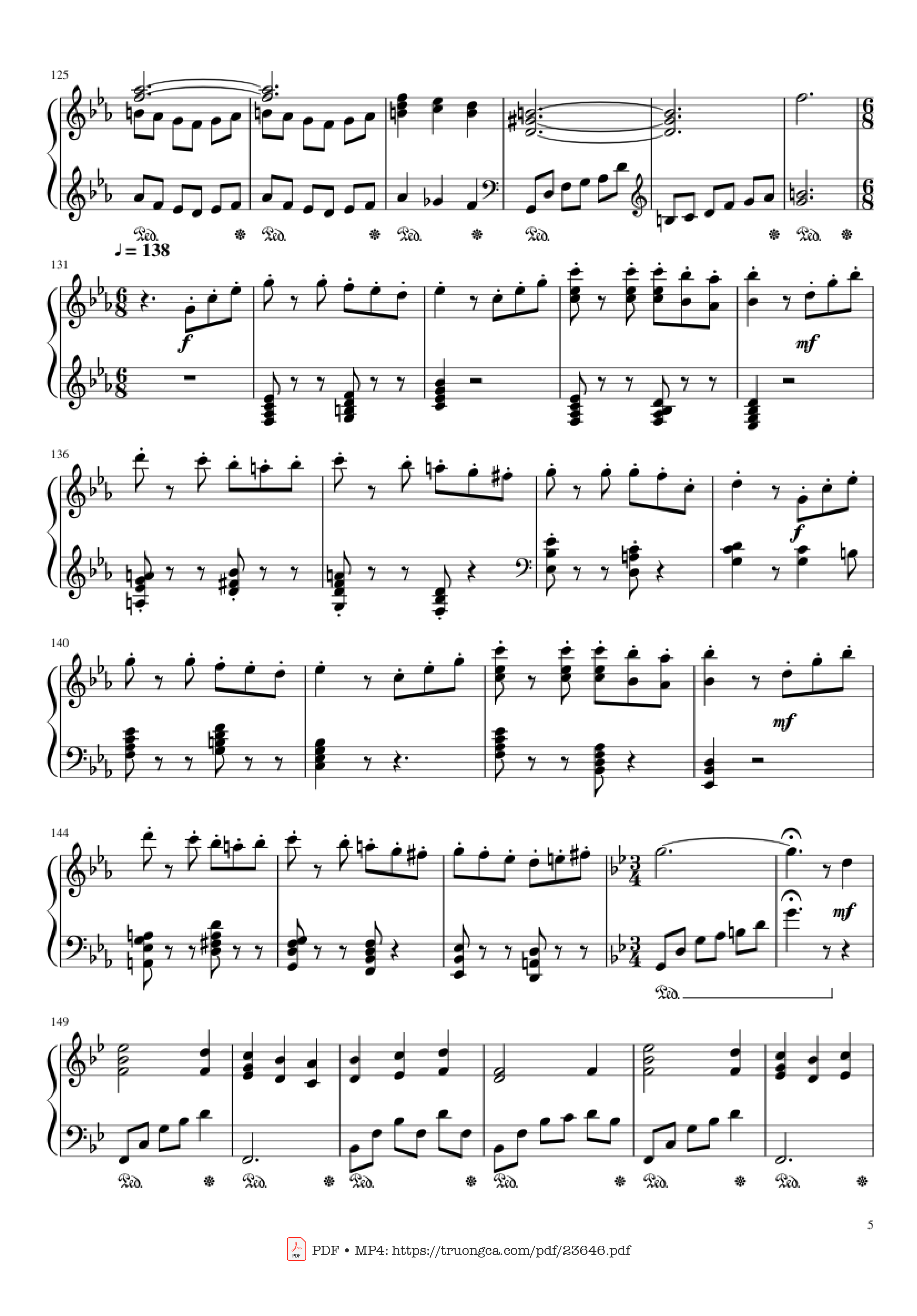 Page 5 of Sheet music PDF Howl