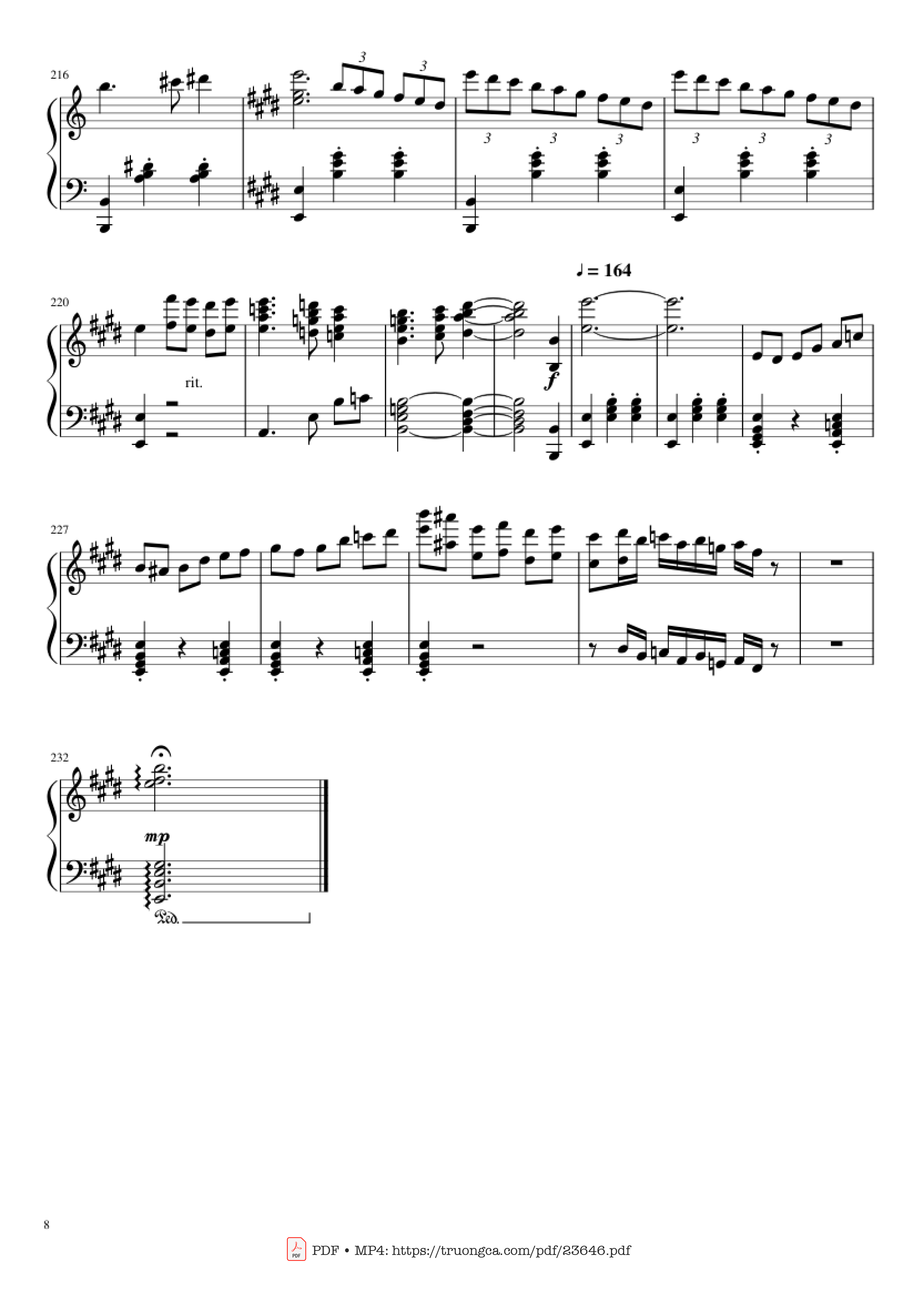 Page 8 of Sheet music PDF Howl
