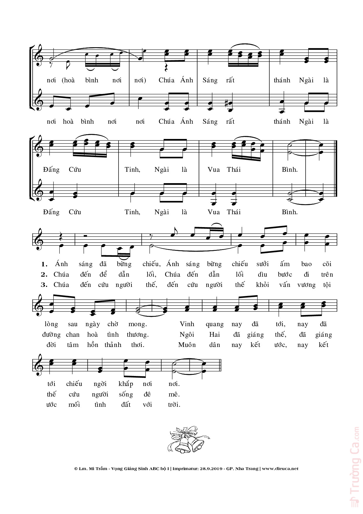 Page 2 of Sheet music PDF Niềm Vui Dâng Cao - Mi Trầm