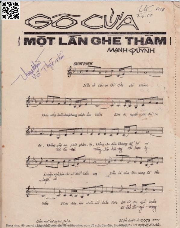 Page 5 of Sheet music PDF Gõ cửa - Mạnh Quỳnh (trước 75)