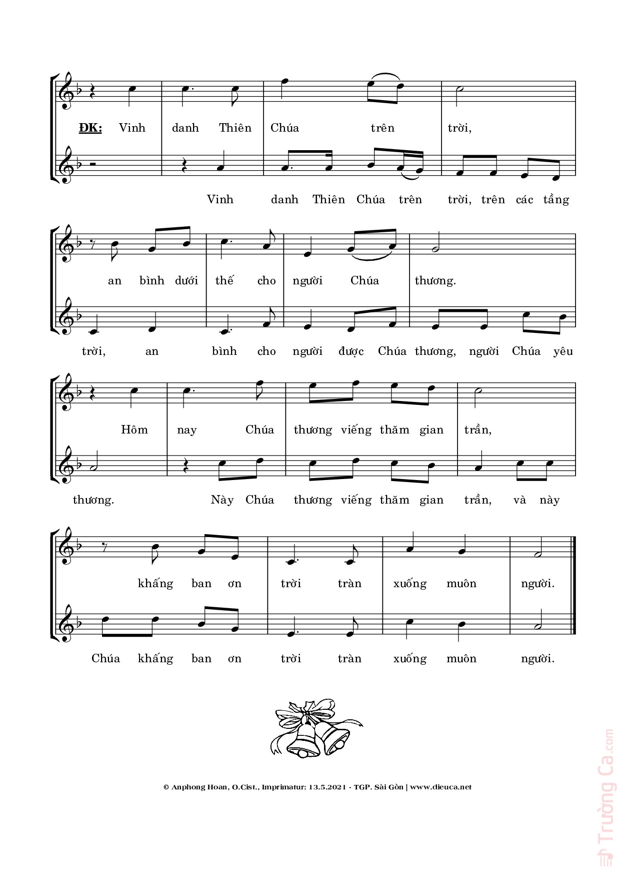 Page 2 of Sheet music PDF Mừng Đấng Cứu Đời - Anphong Hoan
