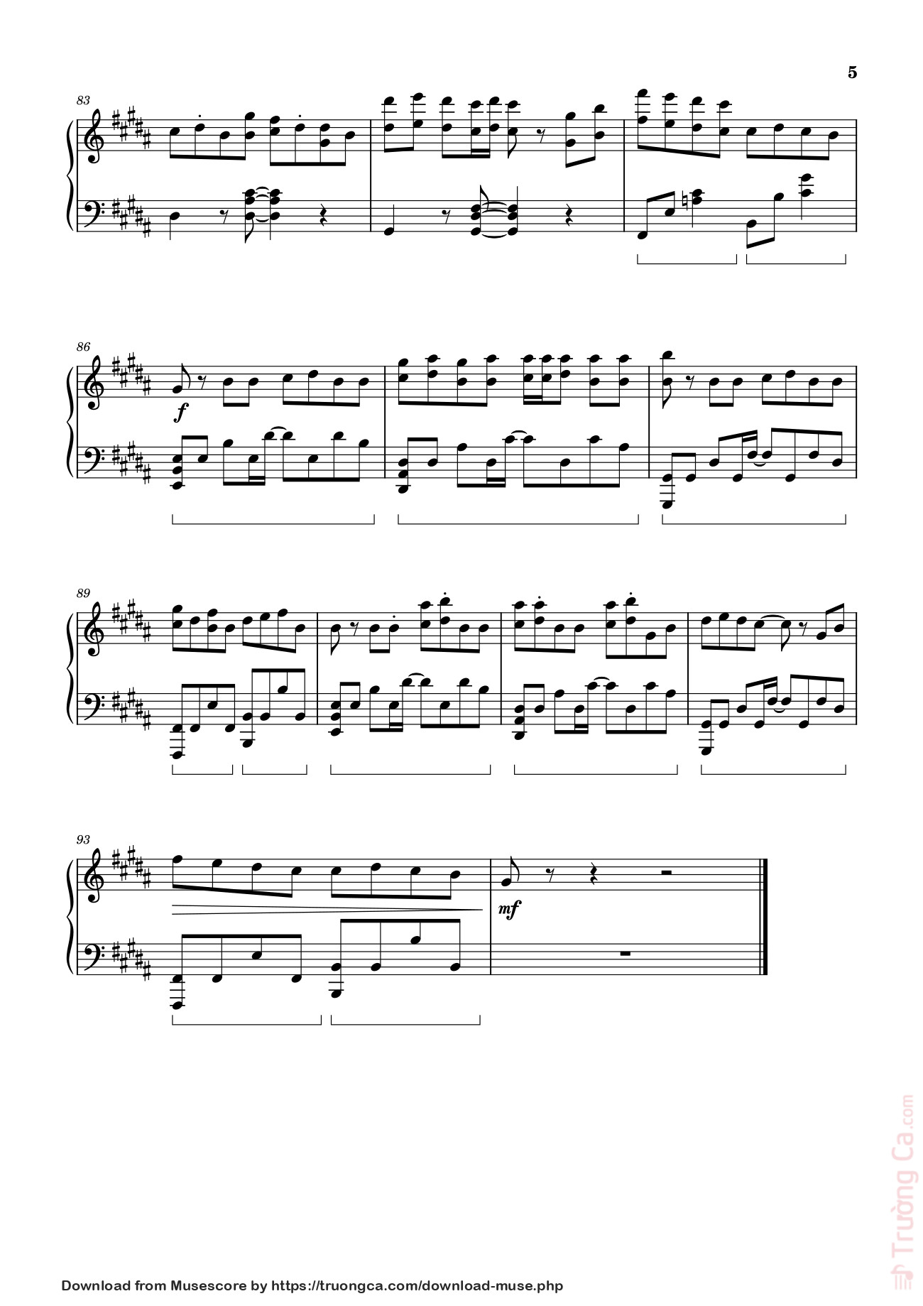 Page 5 of Sheet music PDF Seven - BTS Jungkook ft. Latto Sheet Piano - Jung Kook