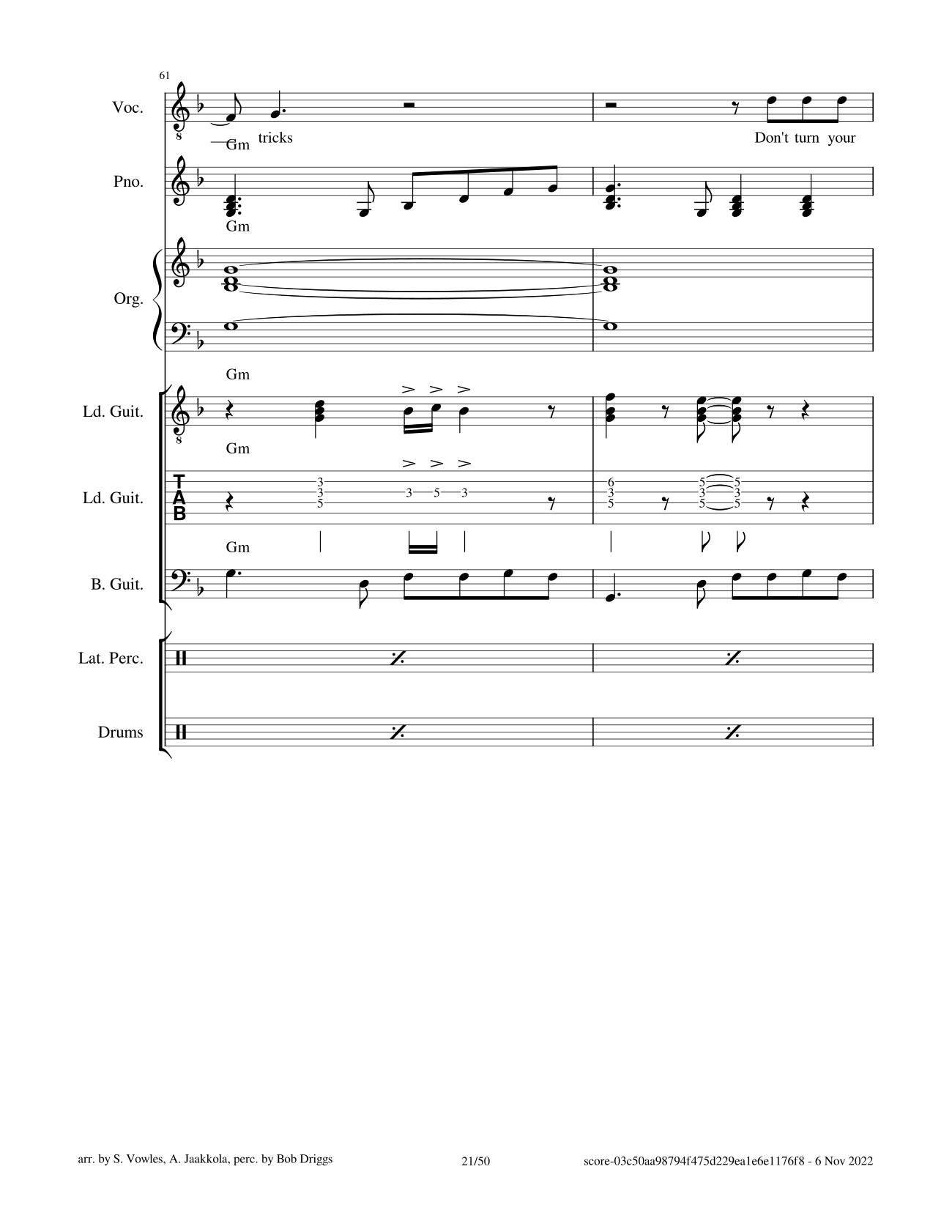 Page 21 of Sheet music PDF Black Magic Woman Sheet Guitar Lead, Bass, Organ - Santana