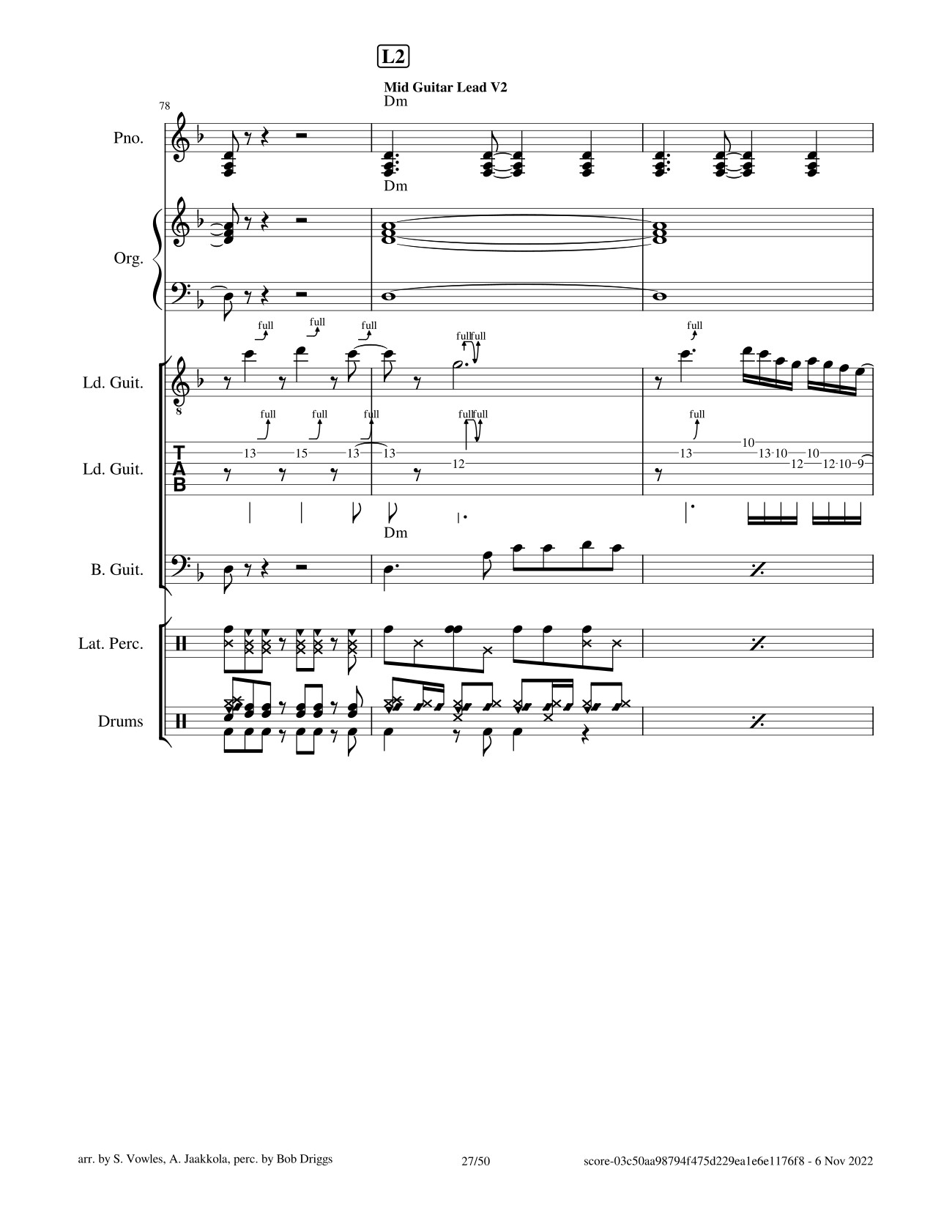 Page 27 of Sheet music PDF Black Magic Woman Sheet Guitar Lead, Bass, Organ - Santana