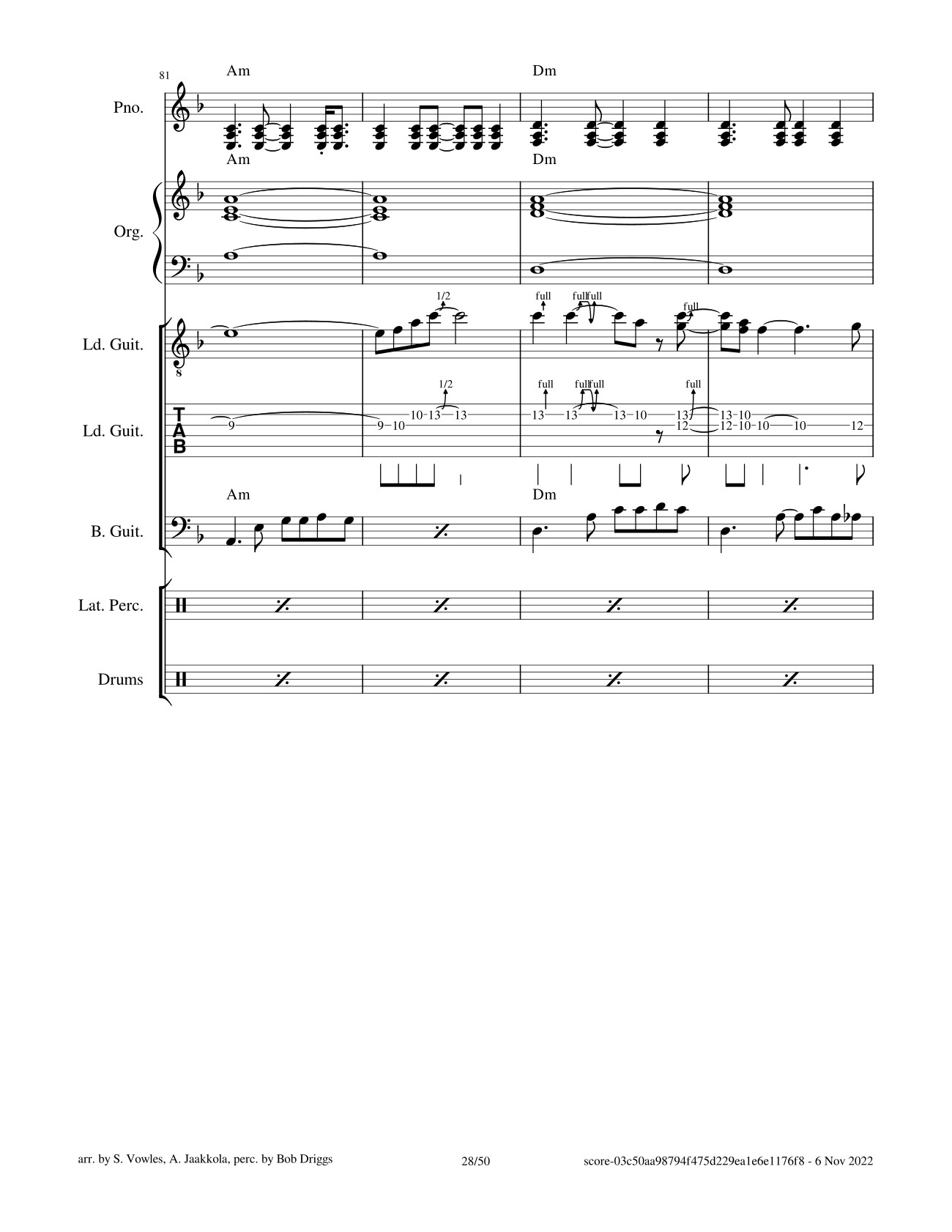 Page 28 of Sheet music PDF Black Magic Woman Sheet Guitar Lead, Bass, Organ - Santana